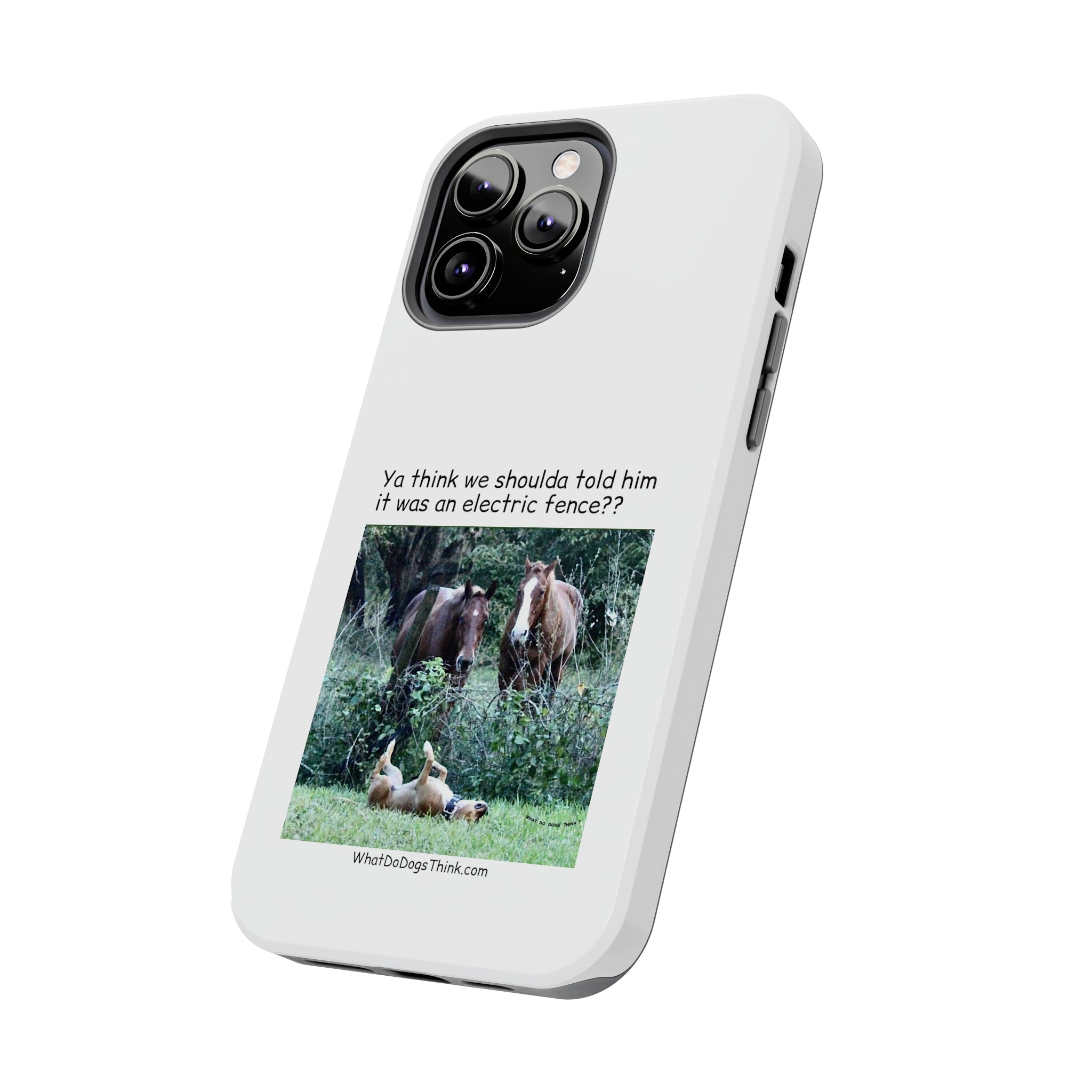 Electric Fence White Tough Phone Cases
