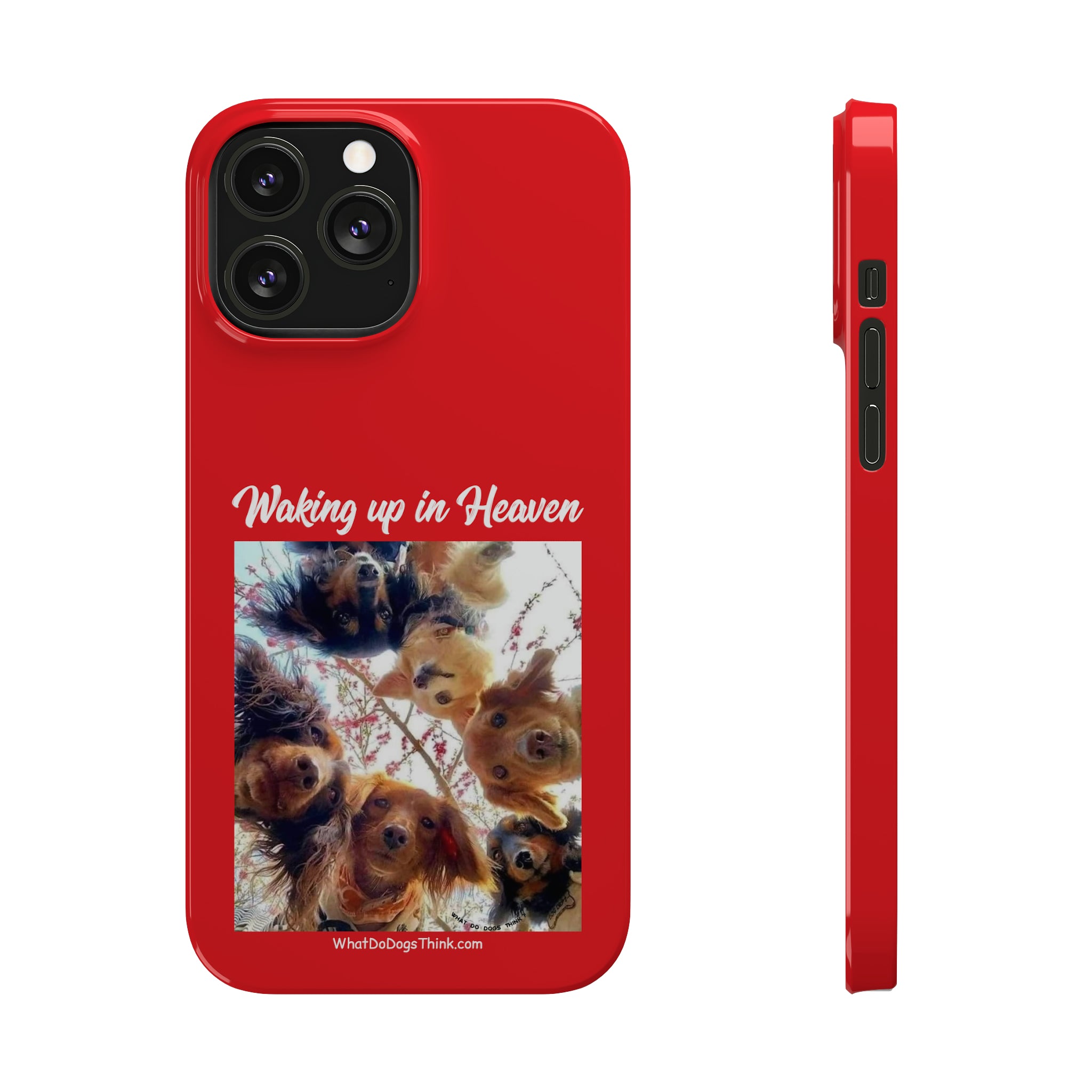 Waking Up In Heaven Red Slim Phone Cases