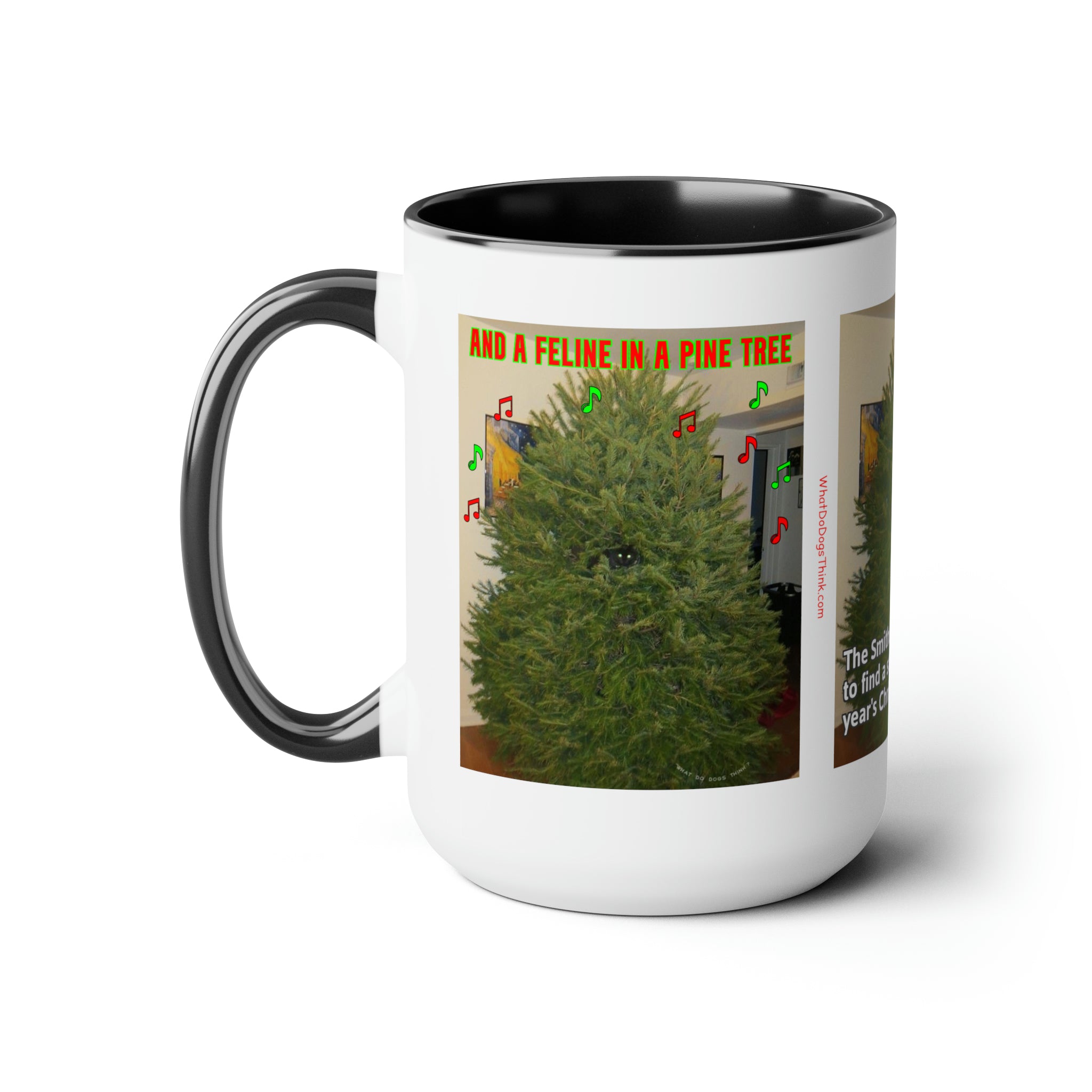 Christmas Tree Cat Mug 15oz