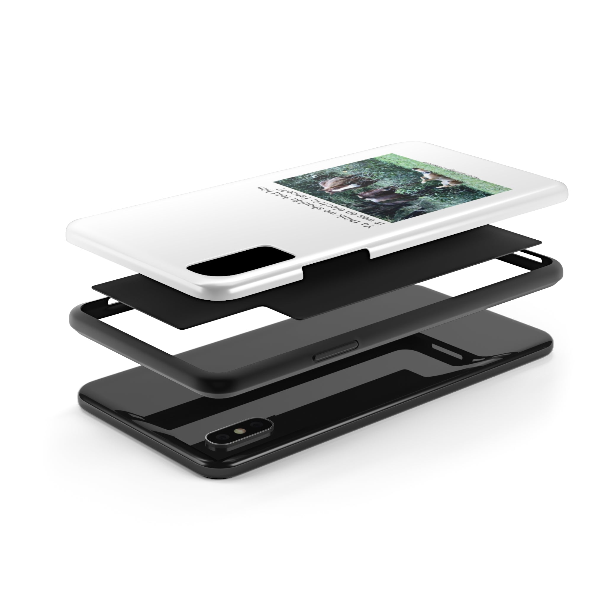 Electric Fence White Tough Phone Cases