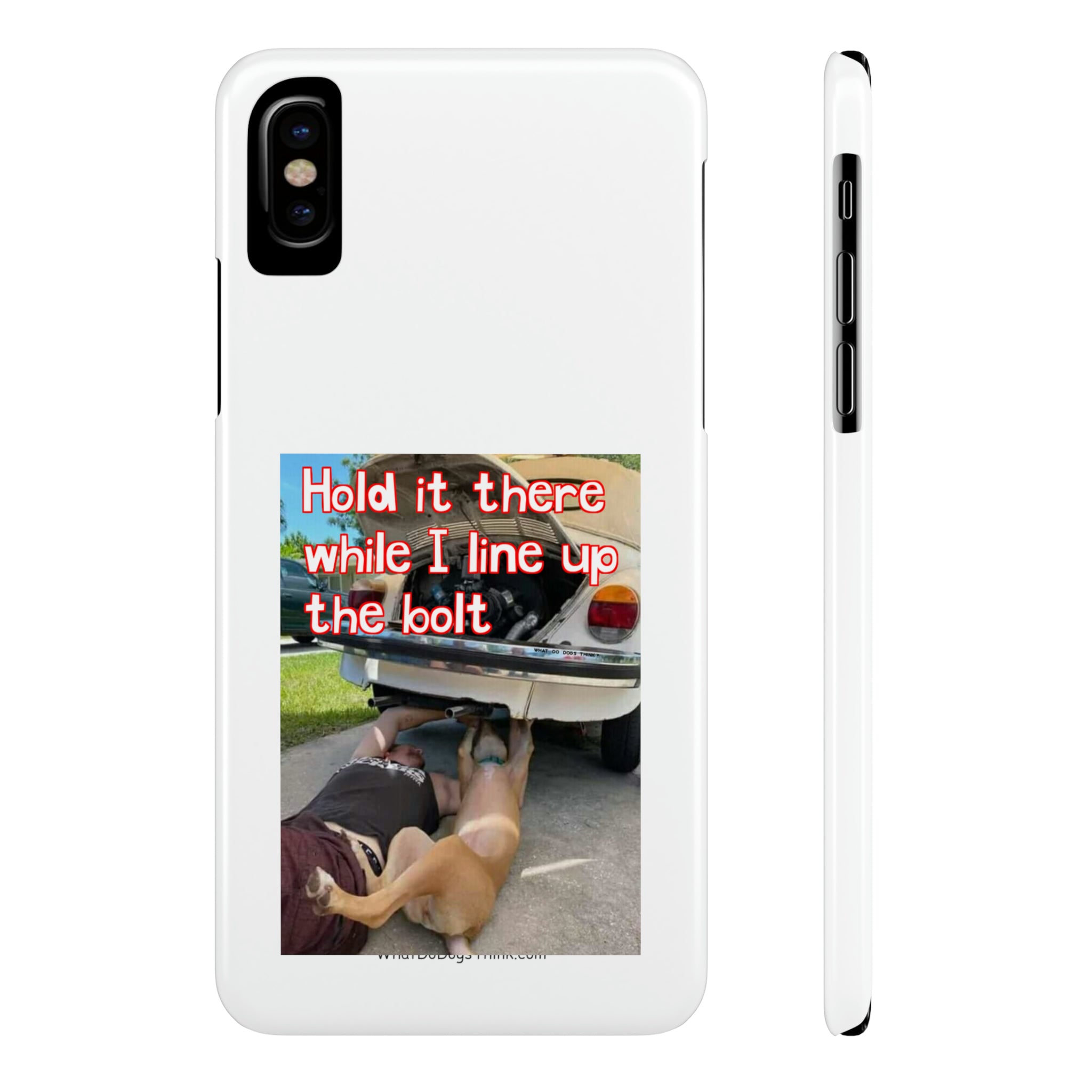 Hold It White Slim Phone Cases