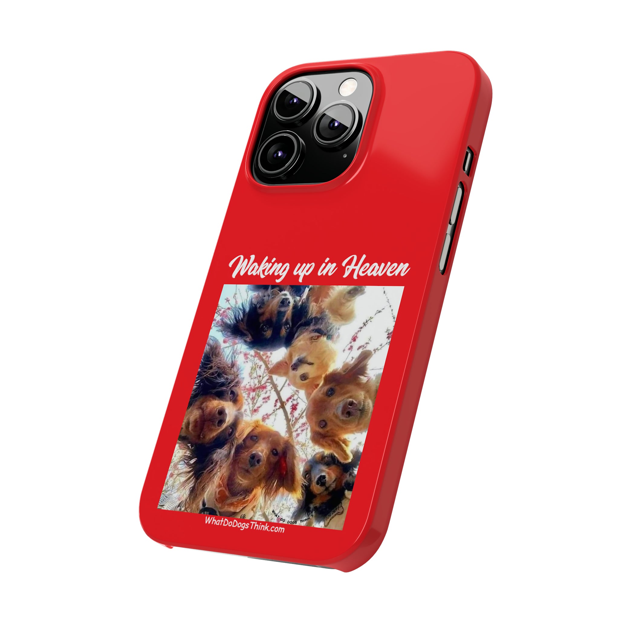 Waking Up In Heaven Red Slim Phone Cases