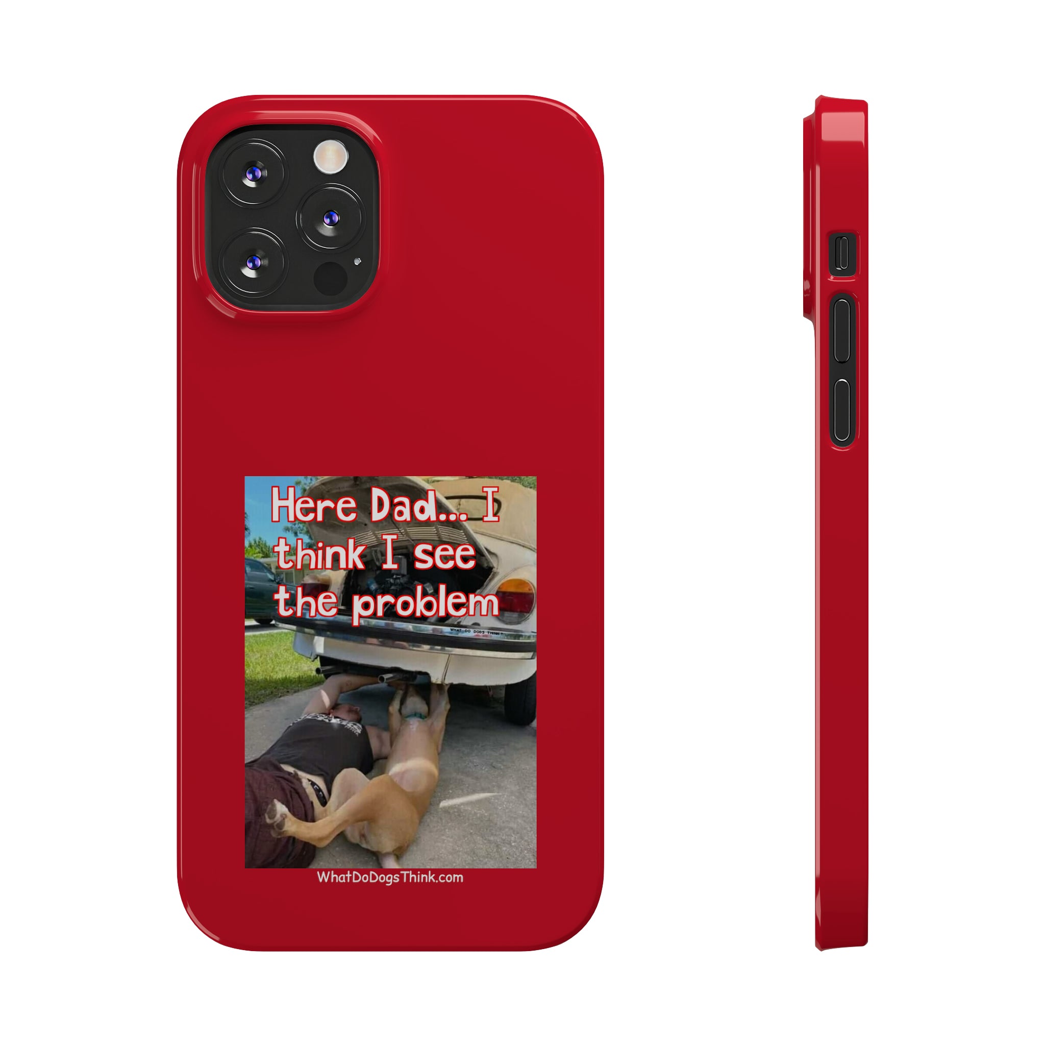 Here Dad Red Slim Phone Cases