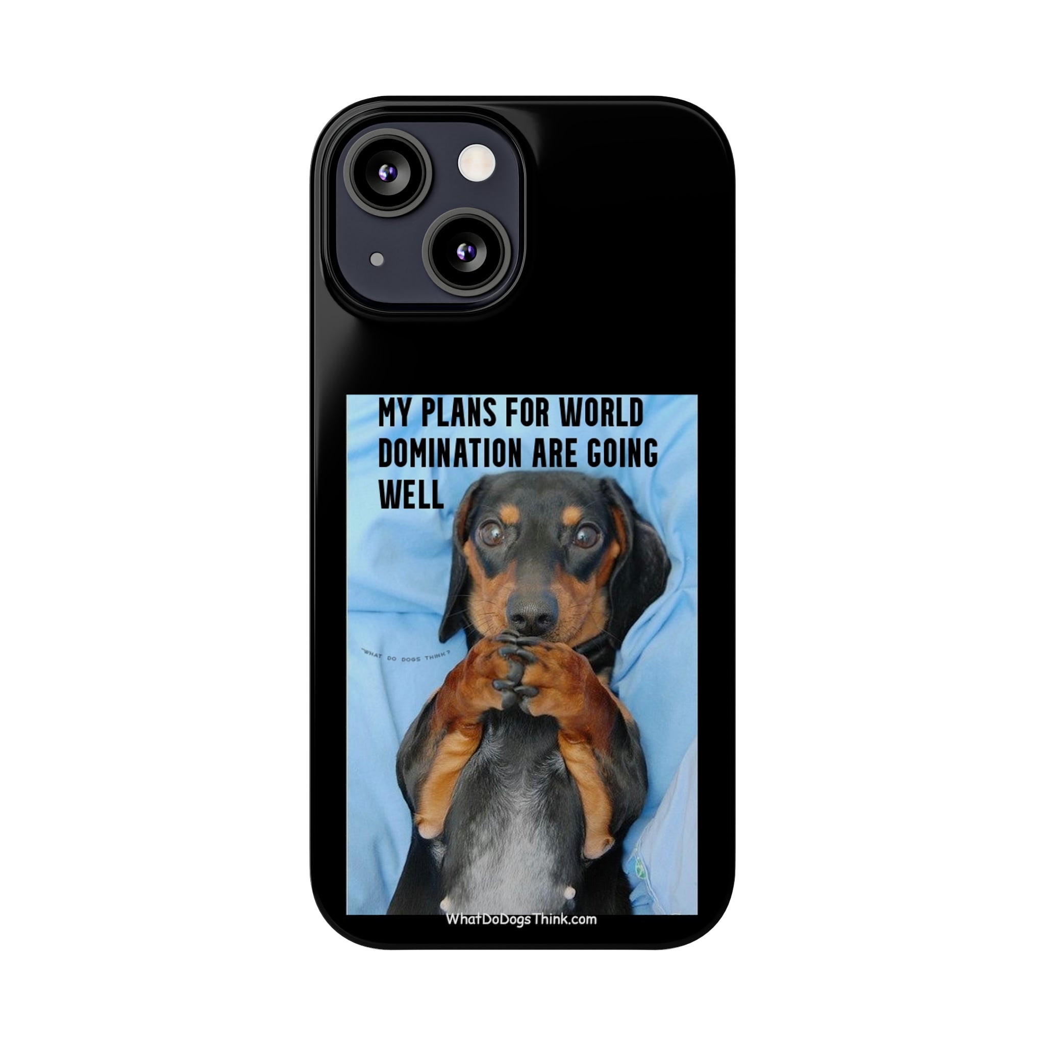 World Domination Black Slim Phone Cases