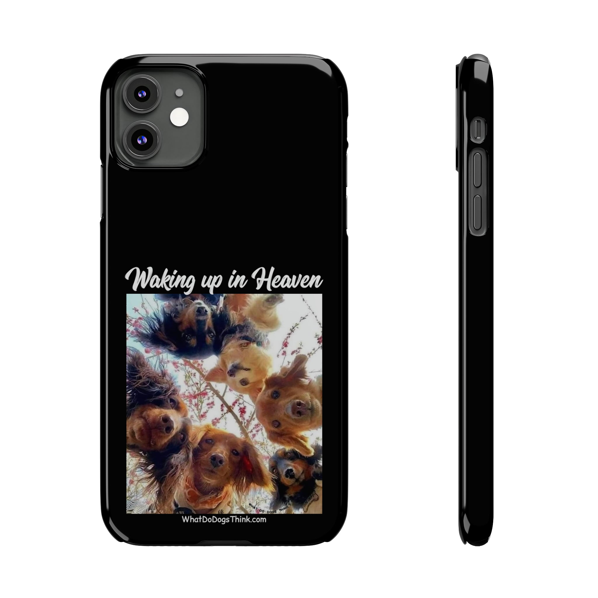 Waking Up In Heaven Black Slim Phone Cases
