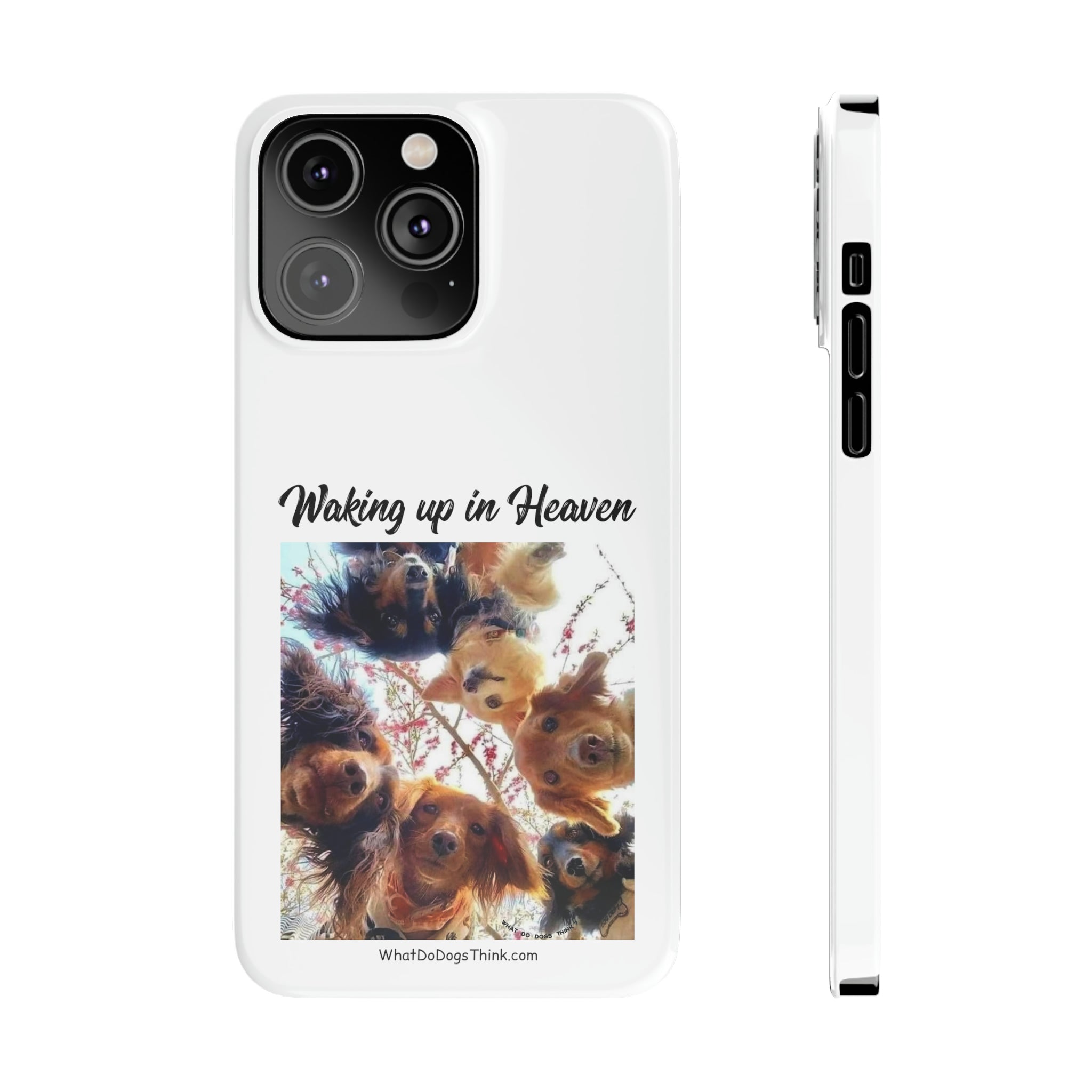 Waking Up In Heaven White Slim Phone Cases