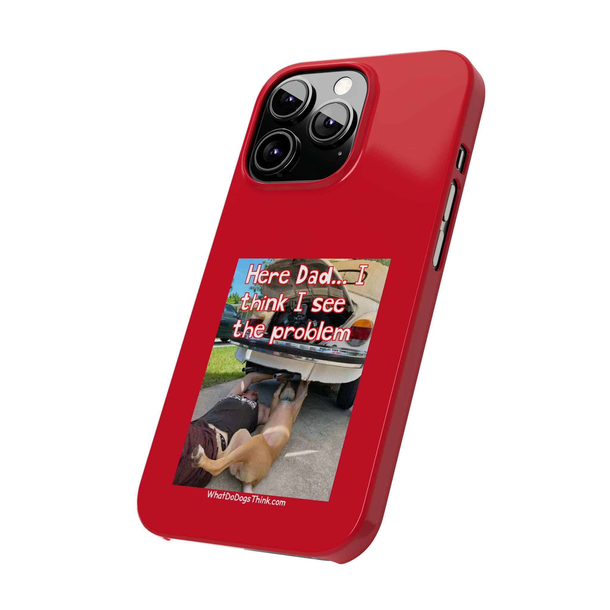 Here Dad Red Slim Phone Cases