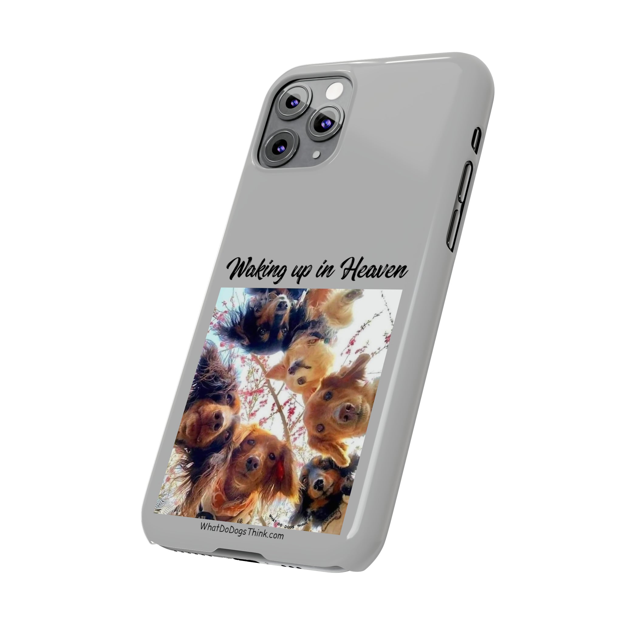 Waking Up In Heaven Grey Slim Phone Cases