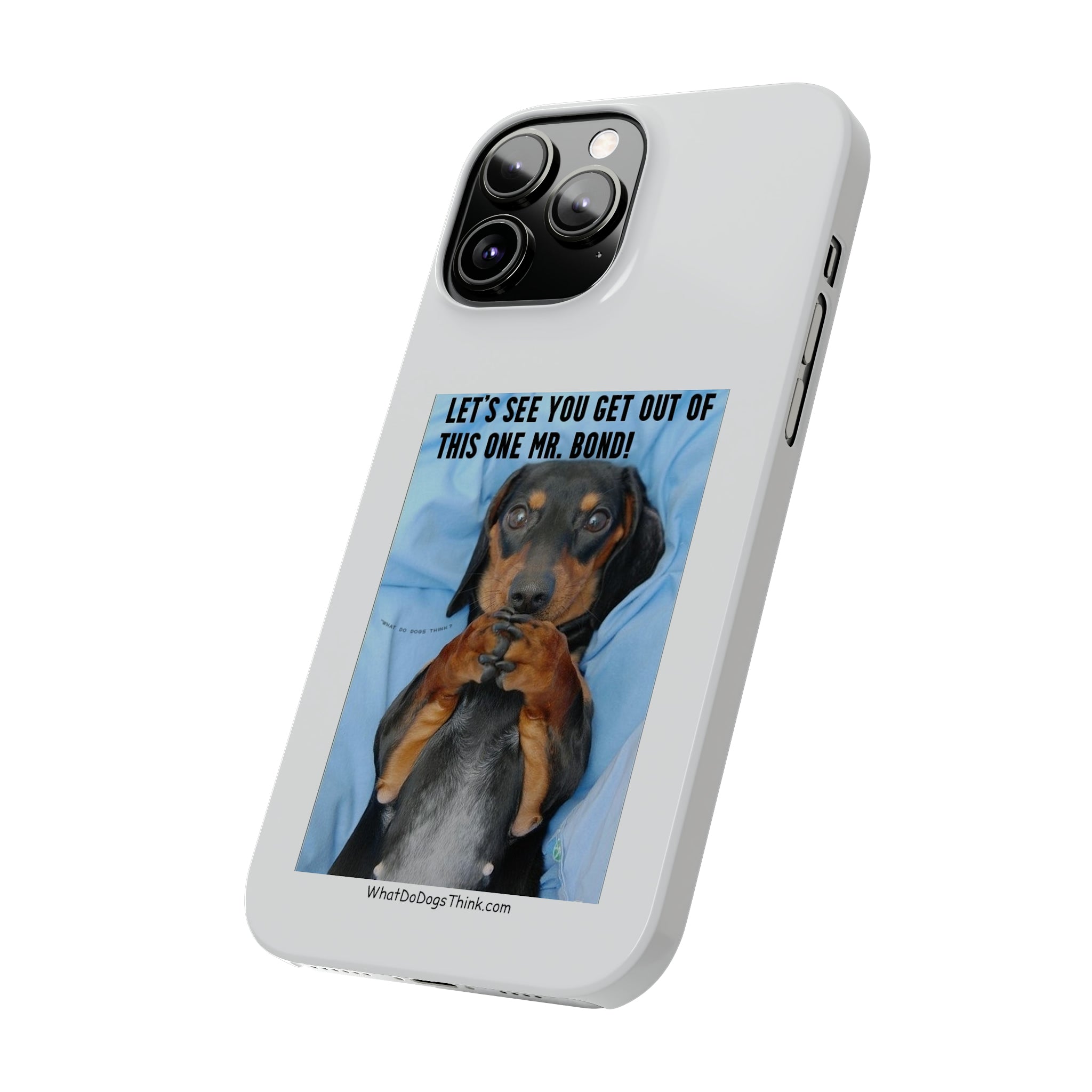 Mr. Bond White Slim Phone Cases