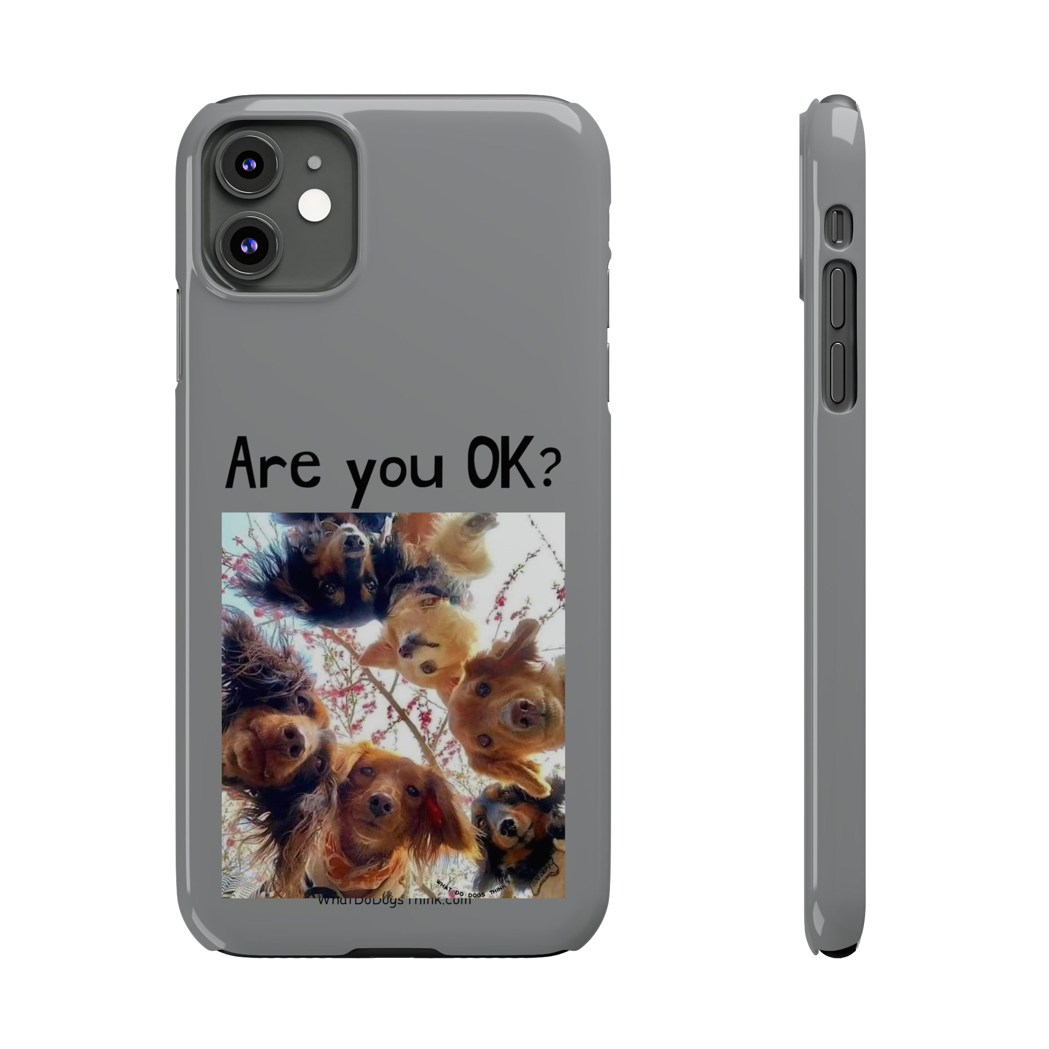 Are you OK? Grey Slim Phone Cases