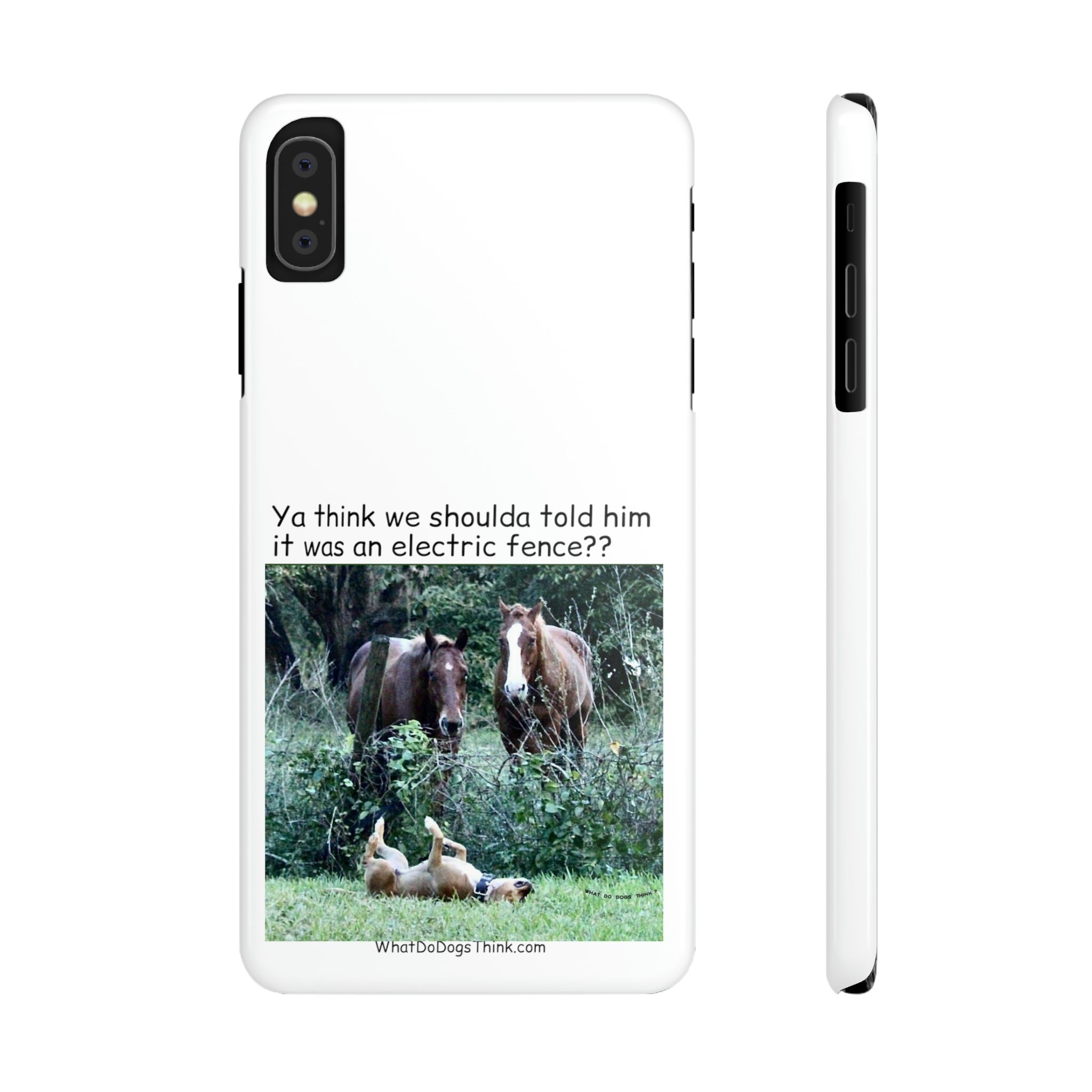 Electric Fence White Slim Phone Case