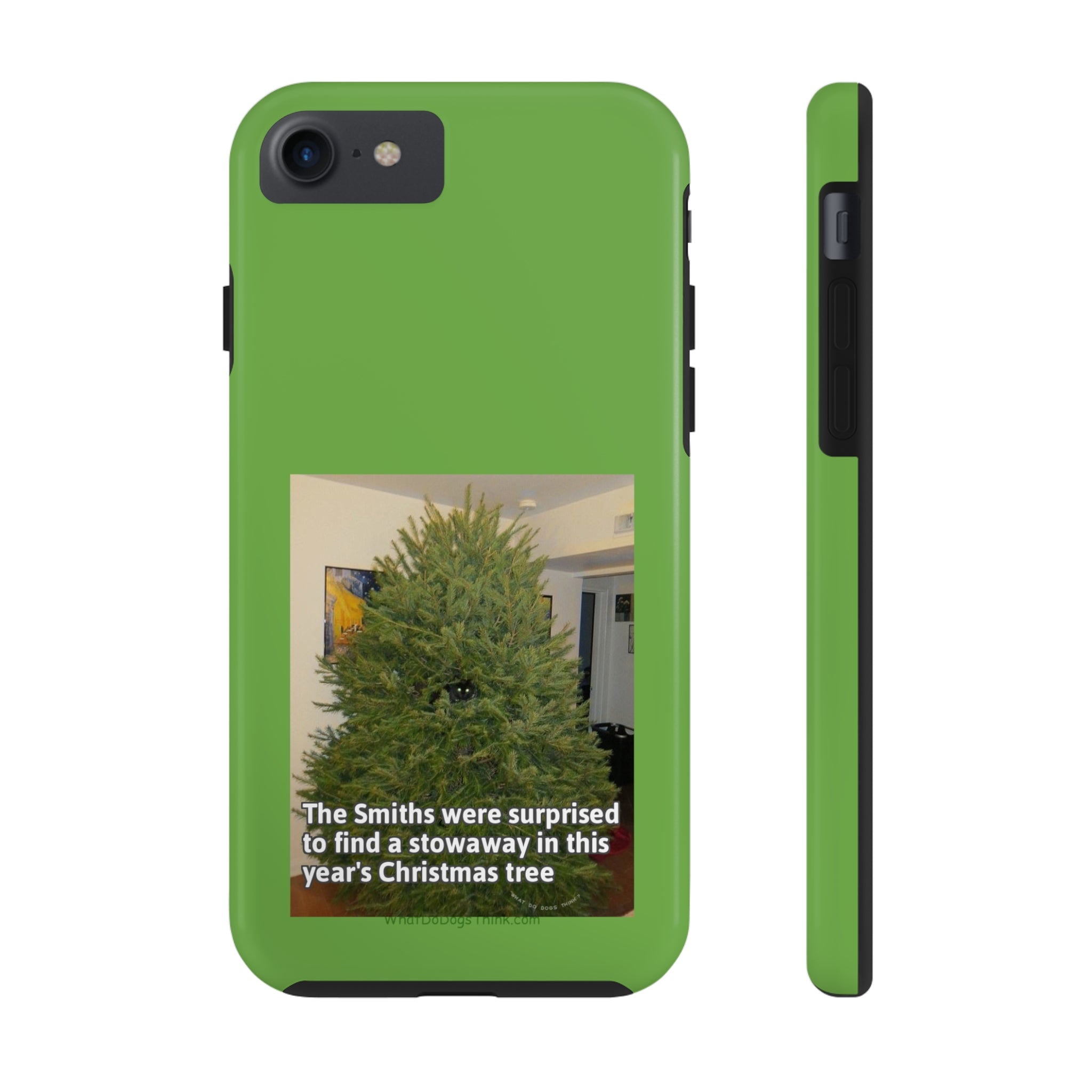 Stowaway Cat Green Tough Phone Cases