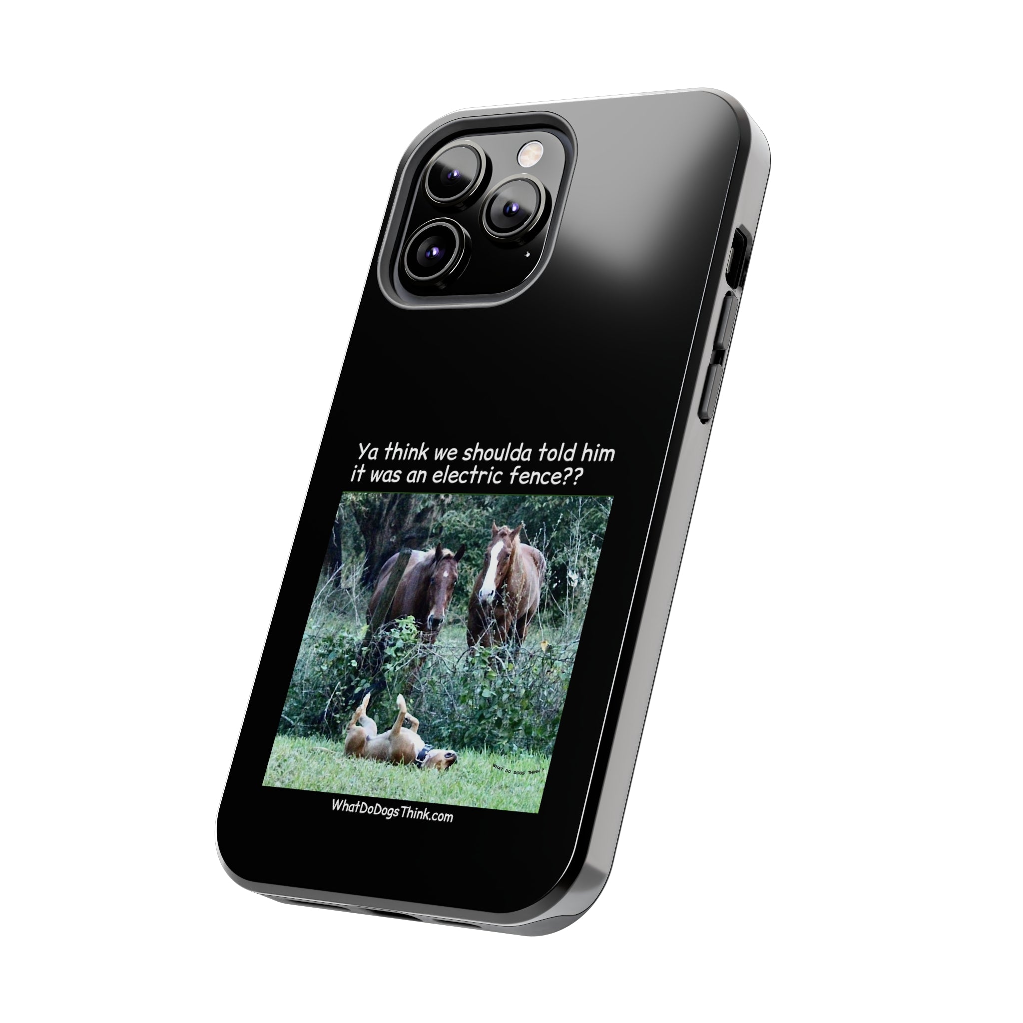 Electric Fence Black Tough Phone Cases