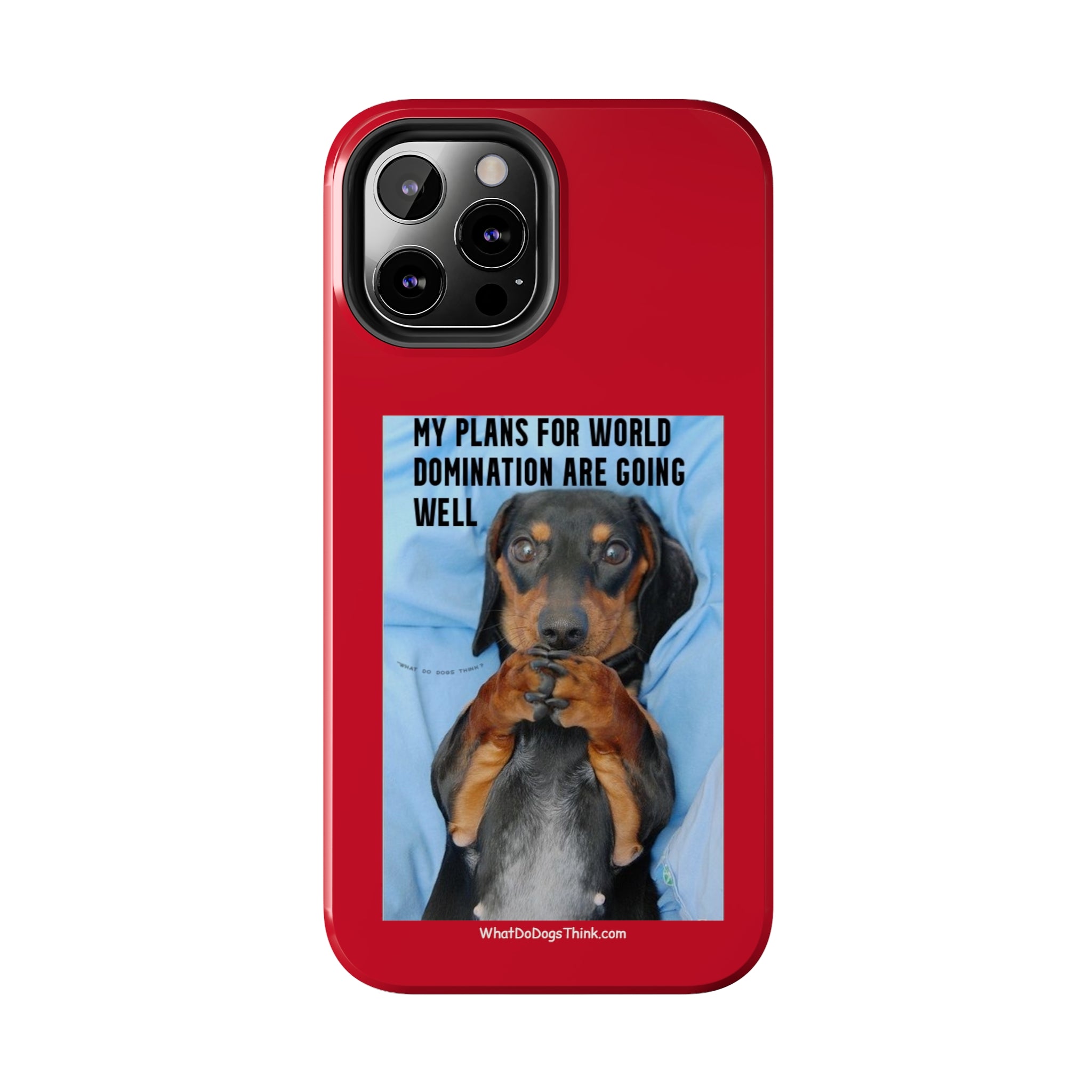 World Domination Red Tough Phone Cases
