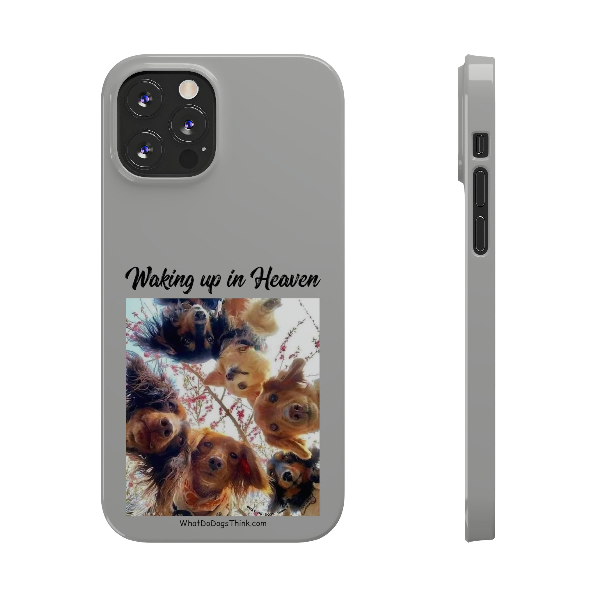 Waking Up In Heaven Grey Slim Phone Cases