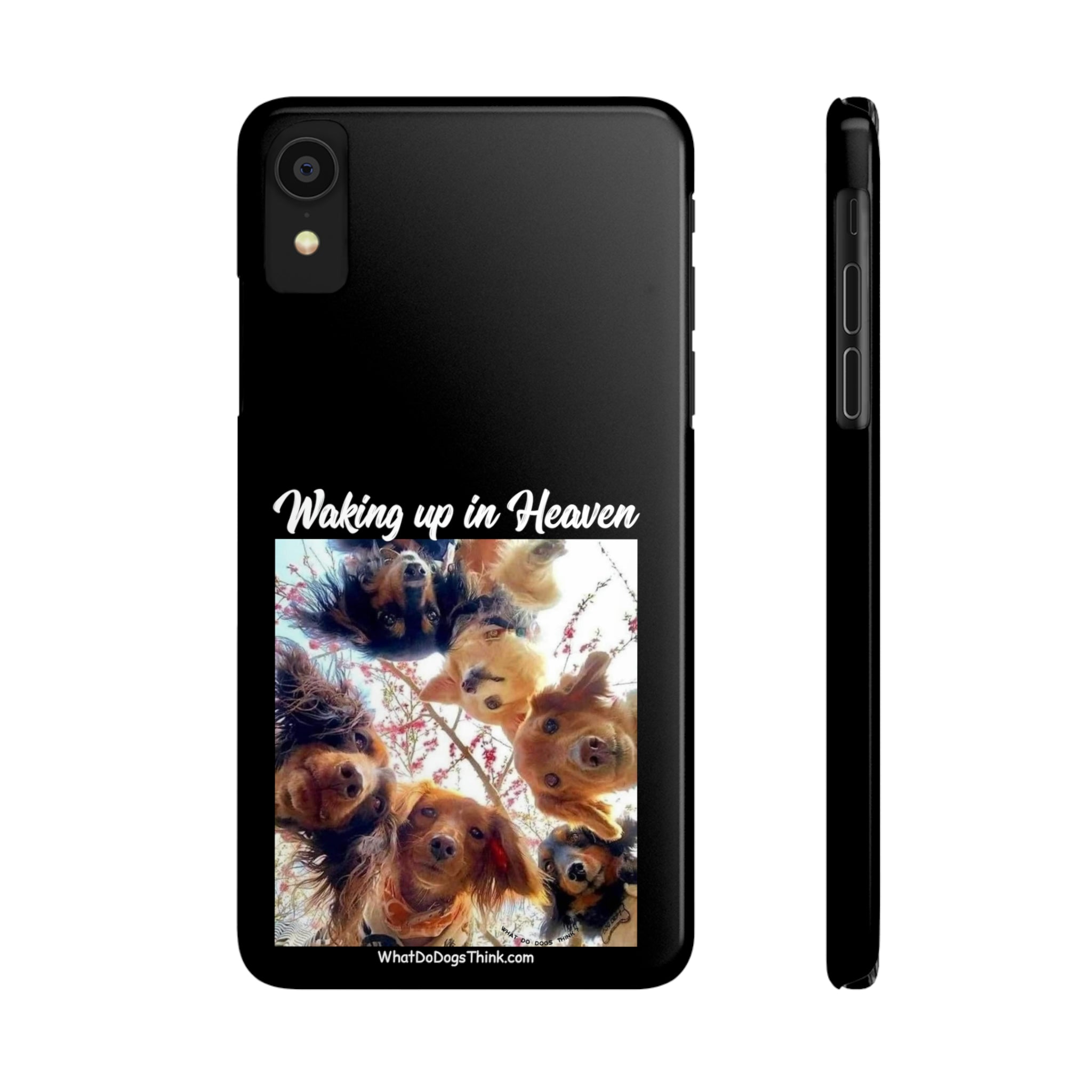 Waking Up In Heaven Black Slim Phone Cases