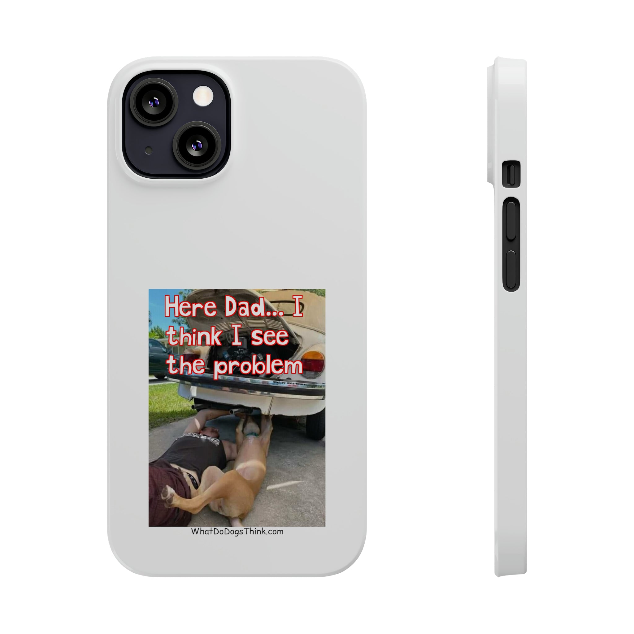 Here Dad White Slim Phone Cases