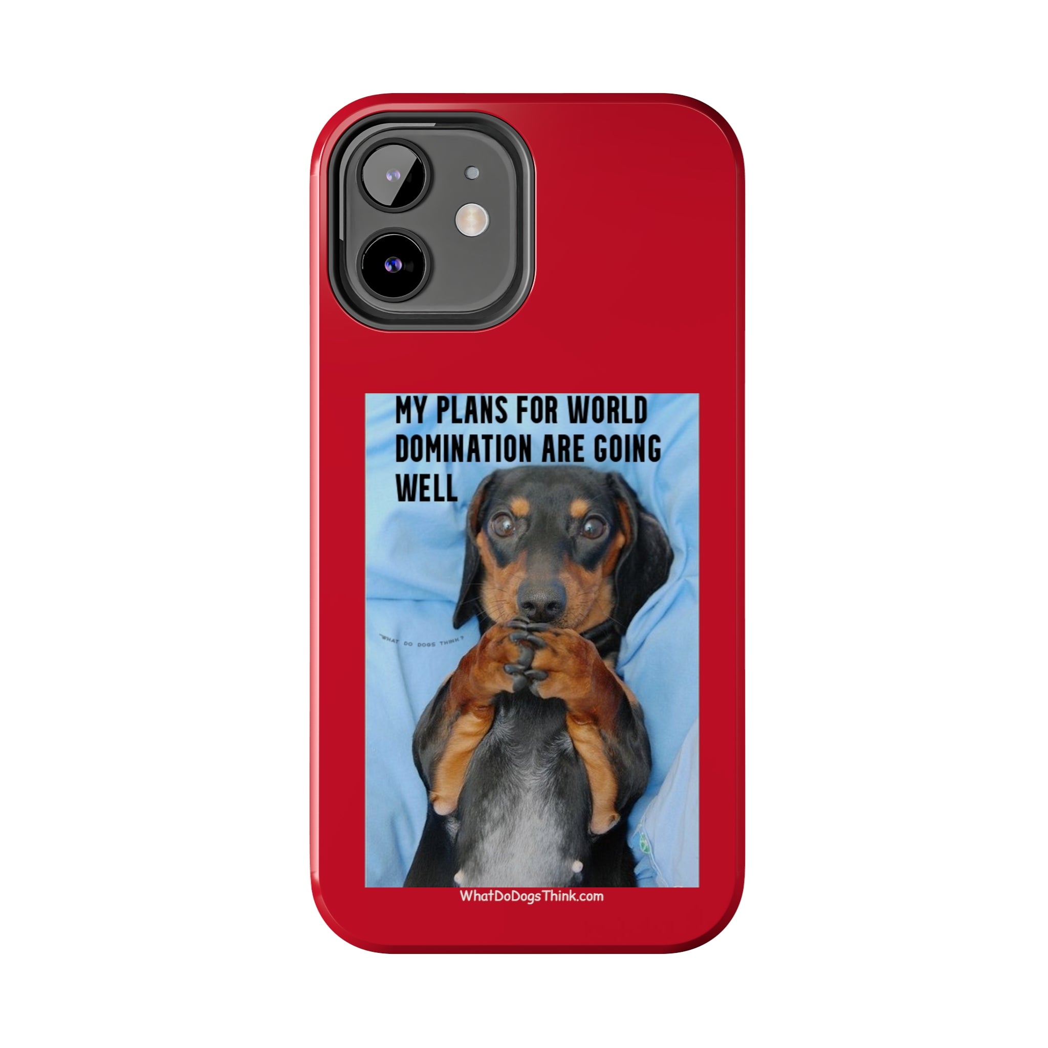 World Domination Red Tough Phone Cases