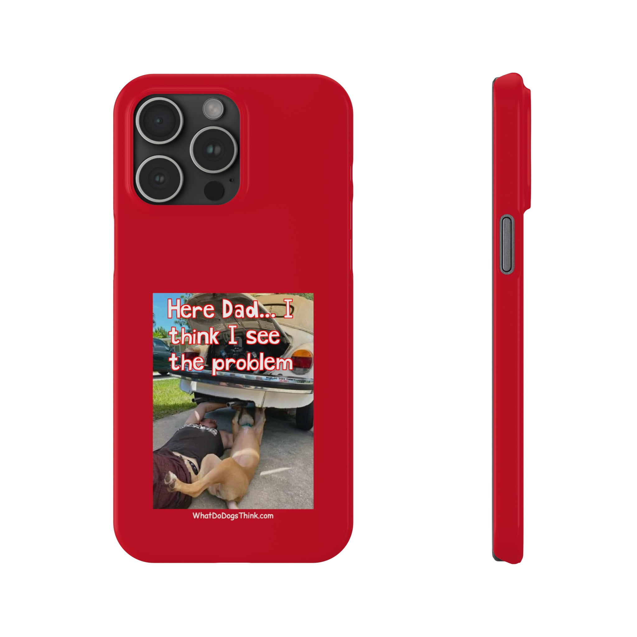 Here Dad Red Slim Phone Cases