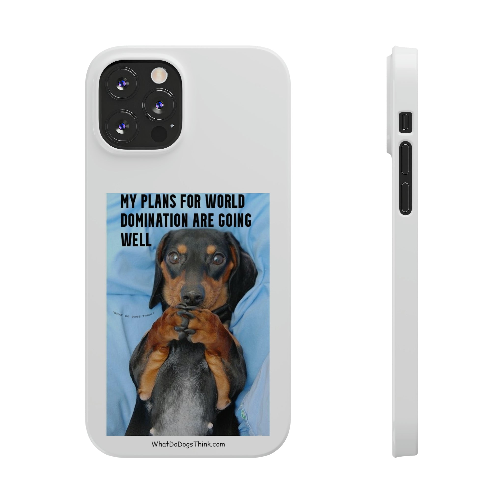 World Domination White Slim Phone Cases