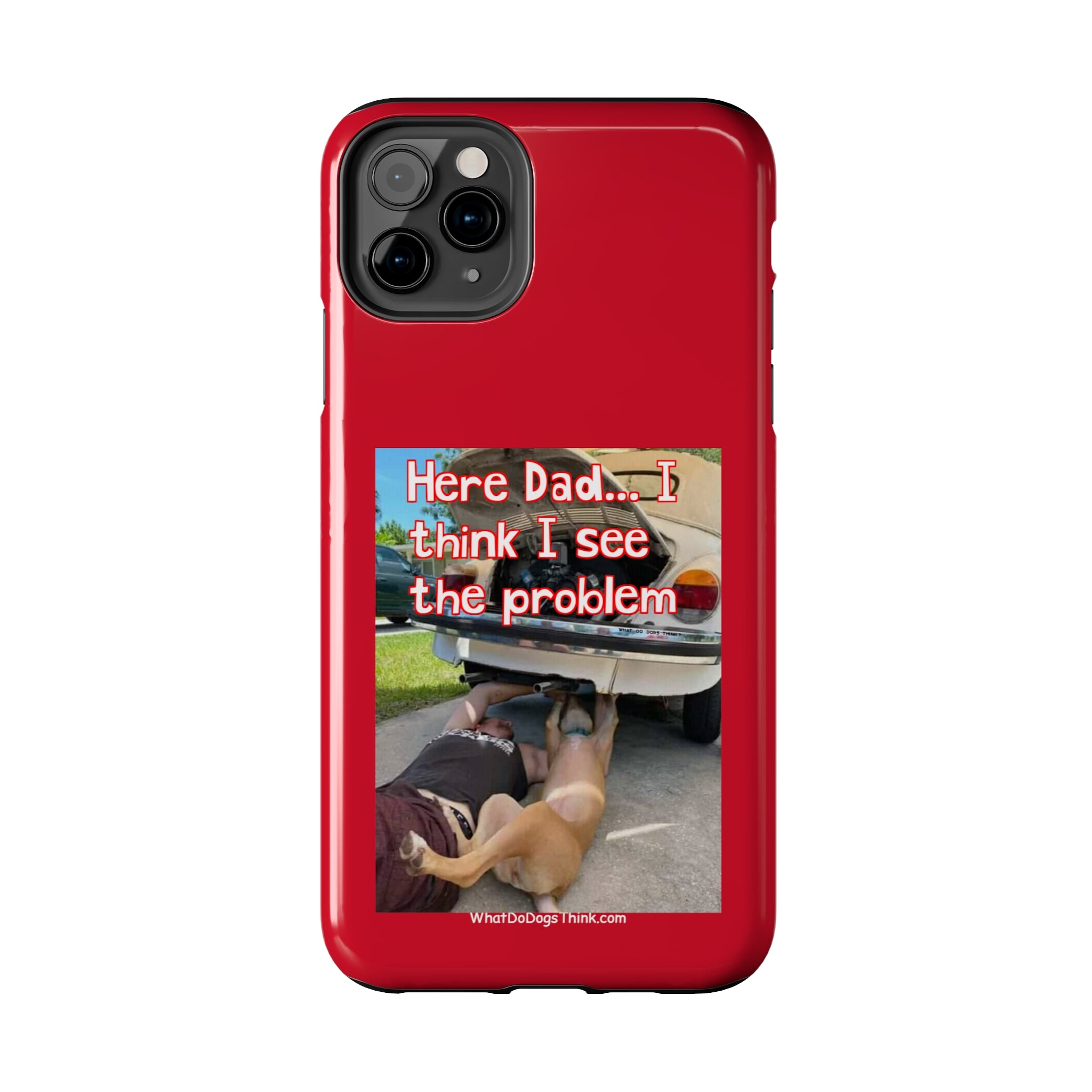 Here Dad Red Tough Phone Cases