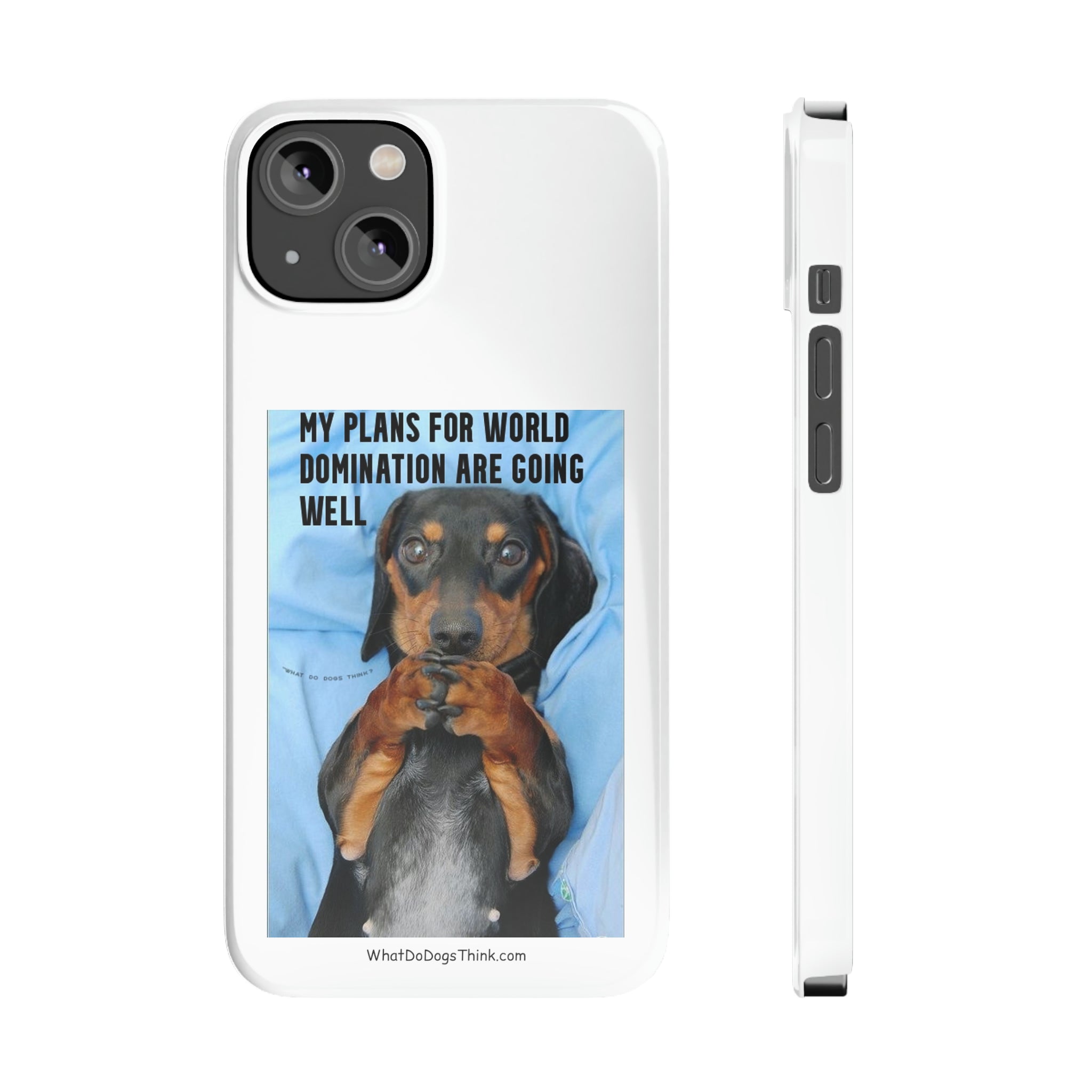 World Domination White Slim Phone Cases