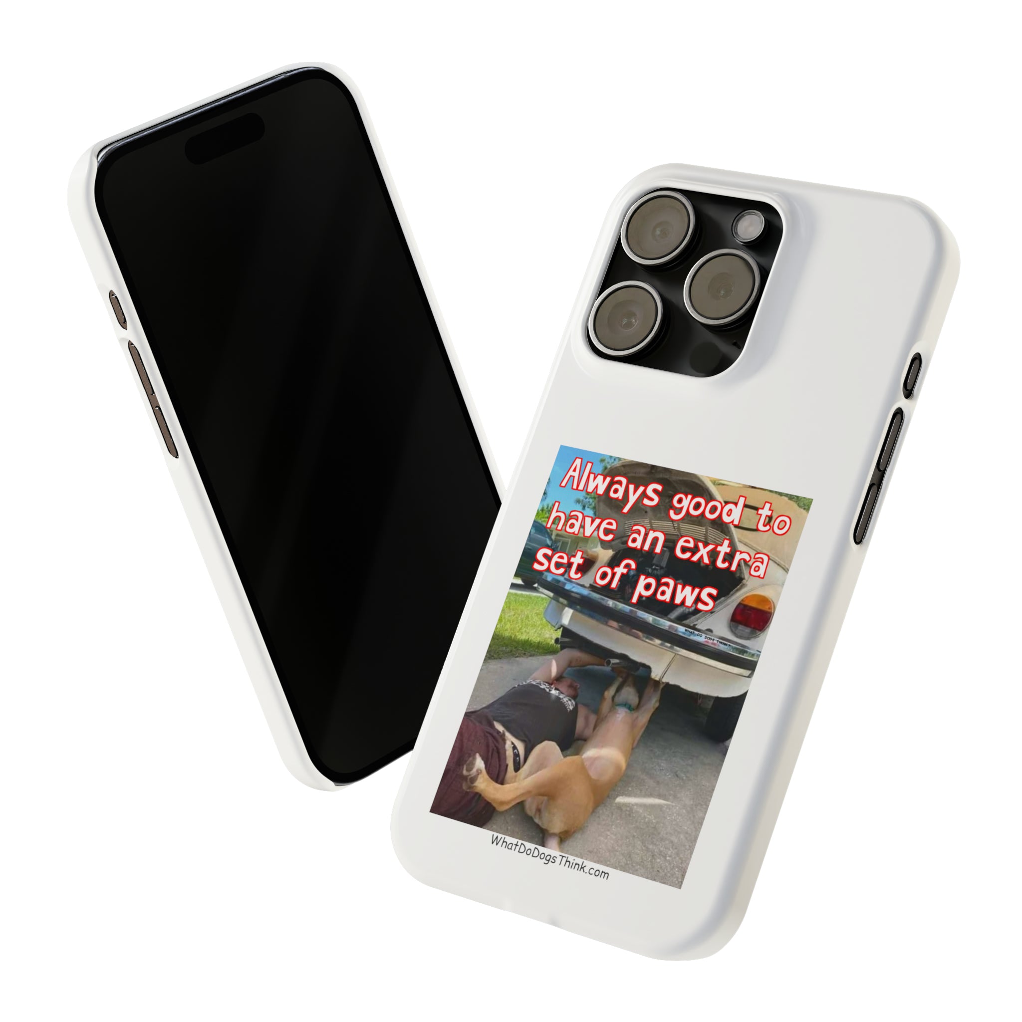 Extra Paws White Slim Phone Case
