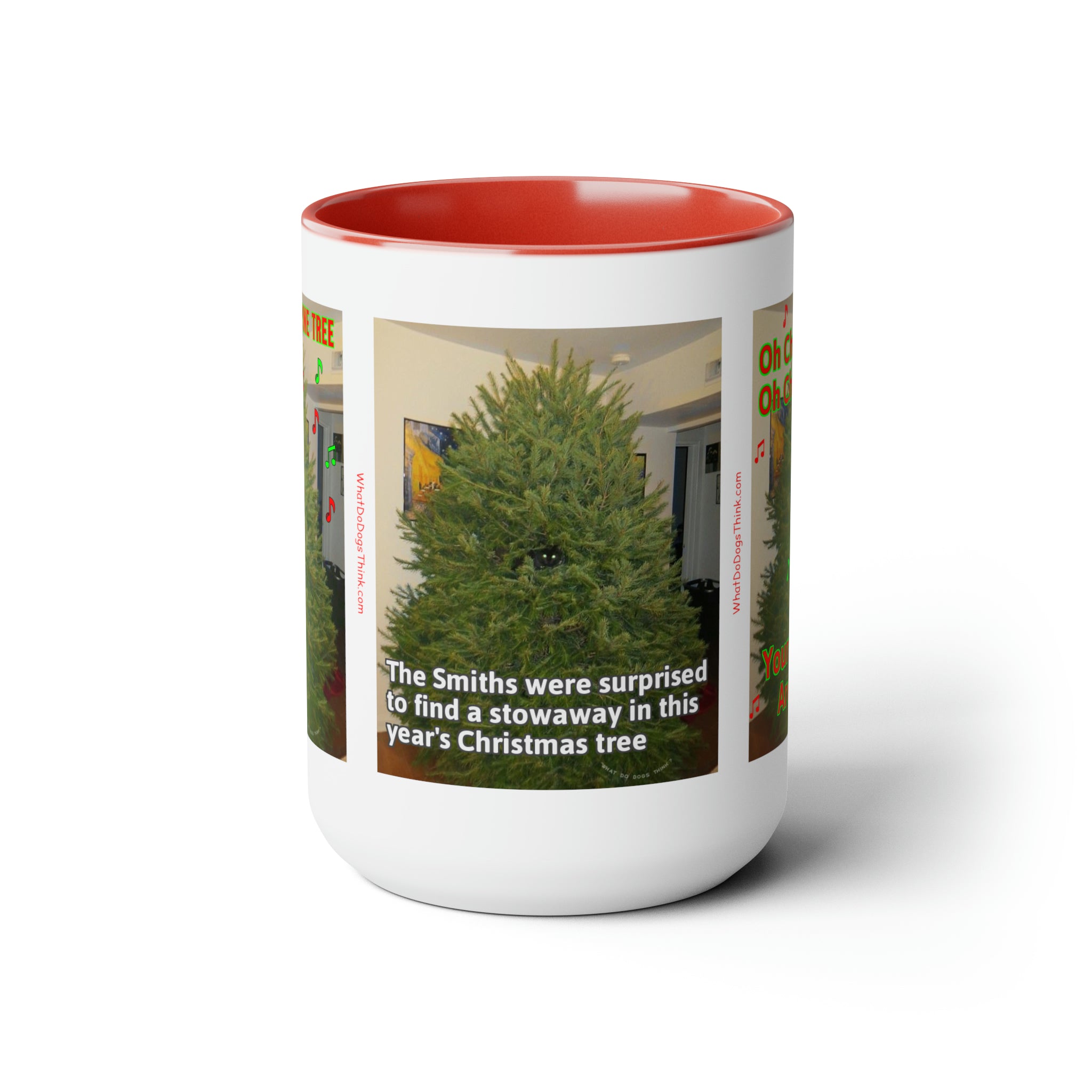Christmas Tree Cat Mug 15oz