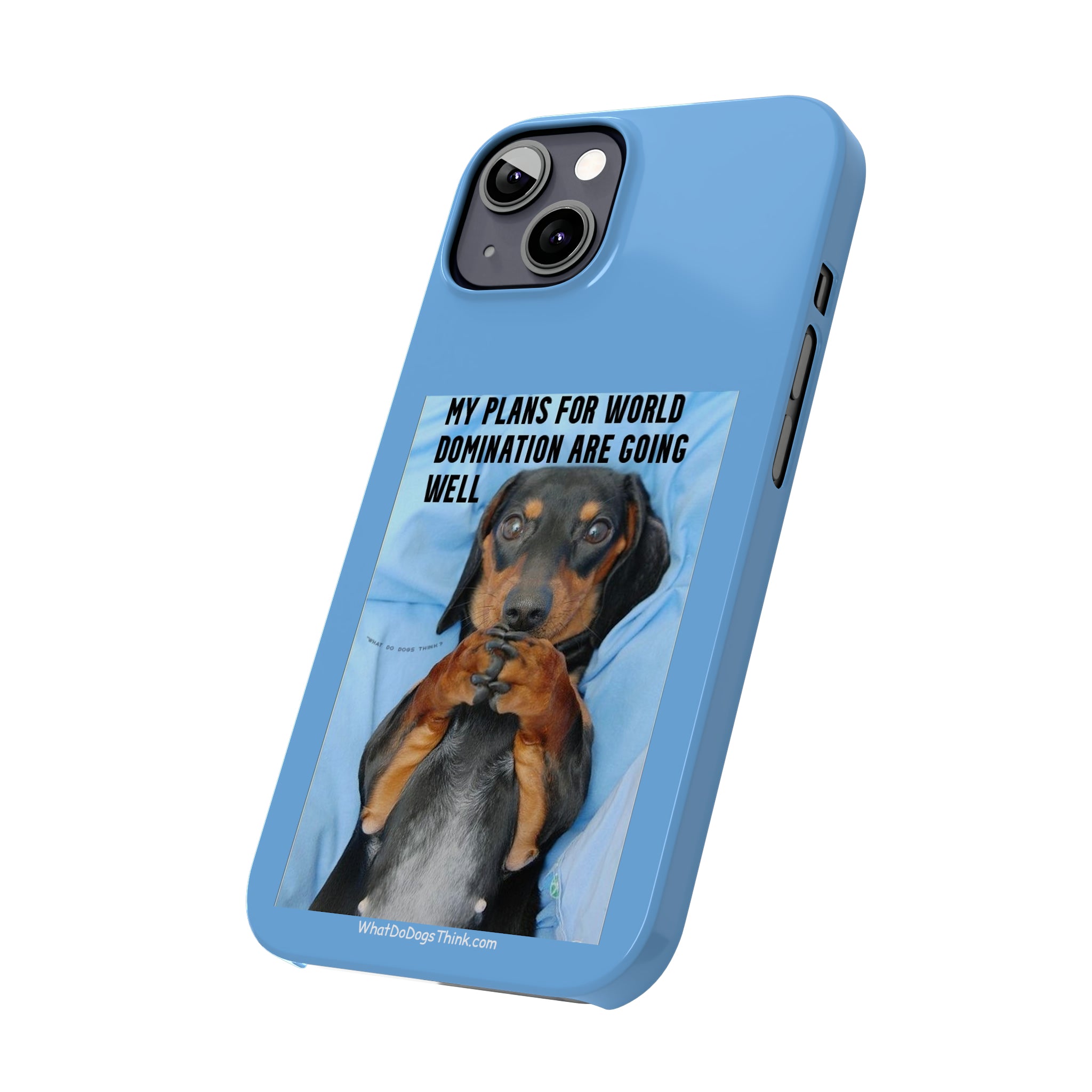 World Domination Blue Slim Phone Cases