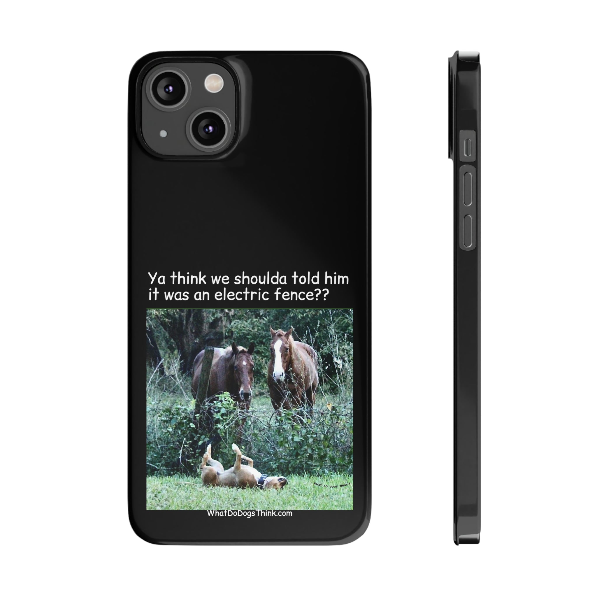 Electric Fence Black Slim Phone Case