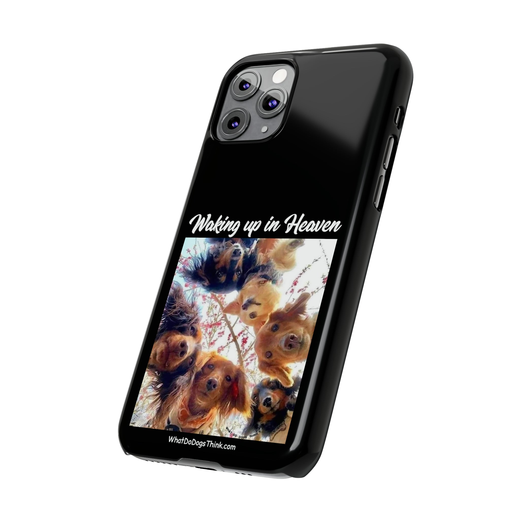 Waking Up In Heaven Black Slim Phone Cases