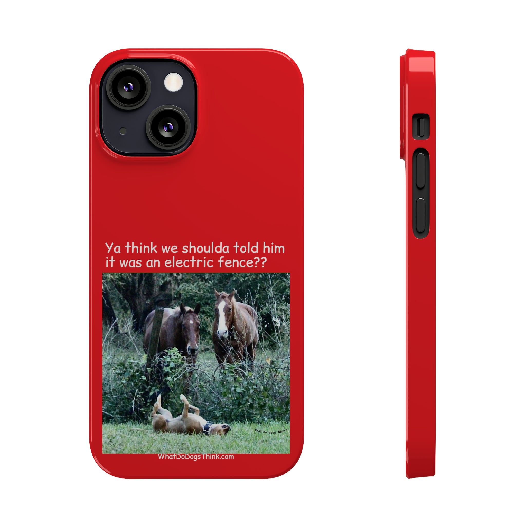 Electric Fence Red Slim Phone Case