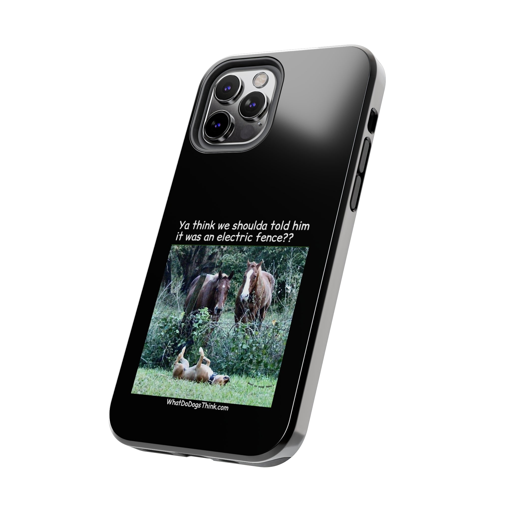 Electric Fence Black Tough Phone Cases