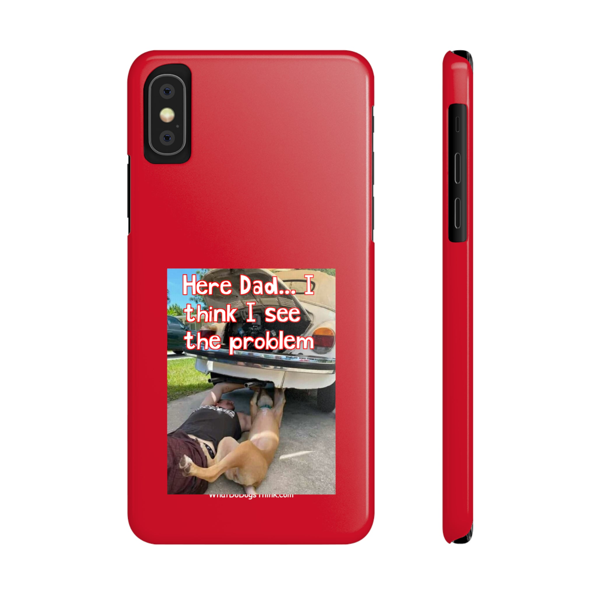 Here Dad Red Slim Phone Cases