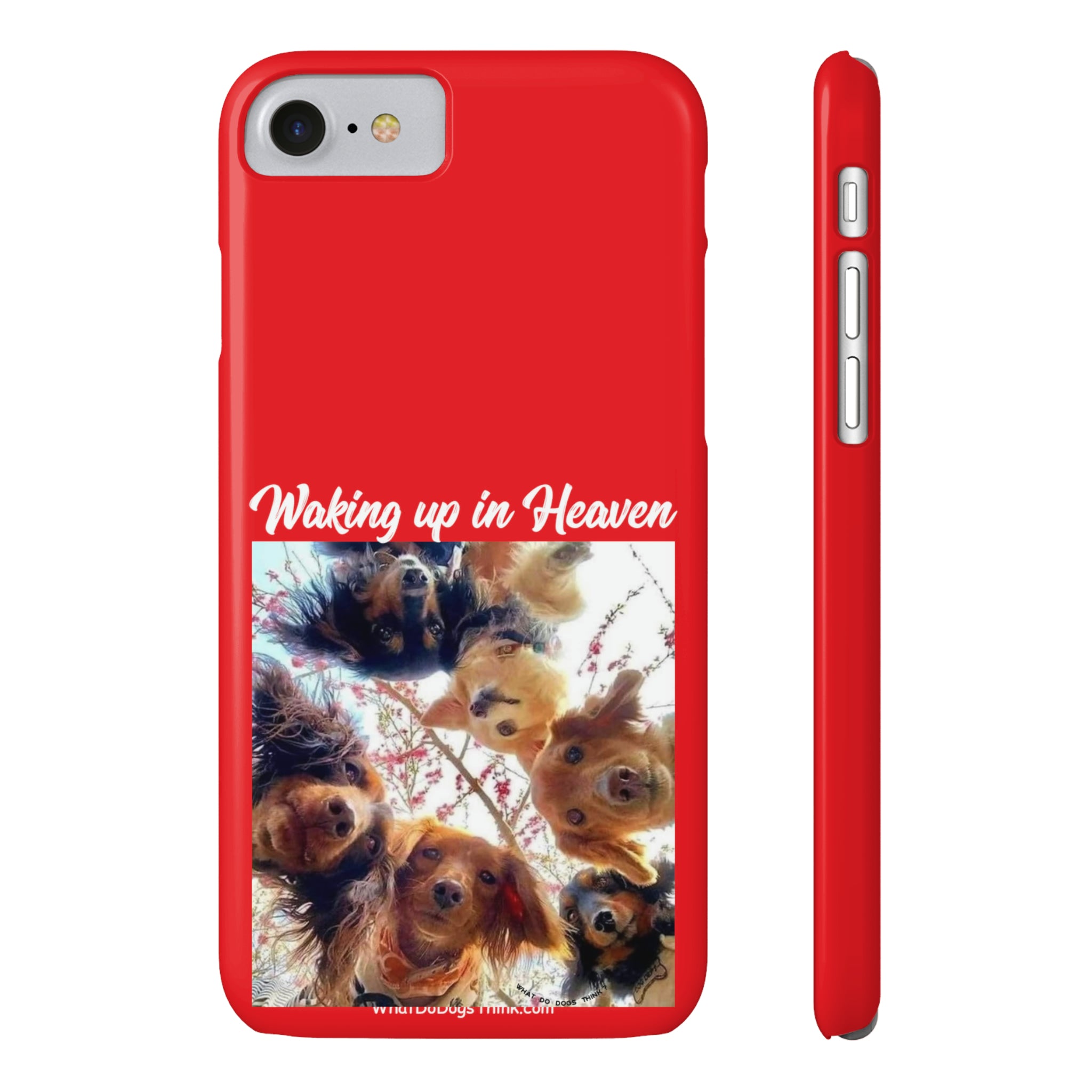 Waking Up In Heaven Red Slim Phone Cases