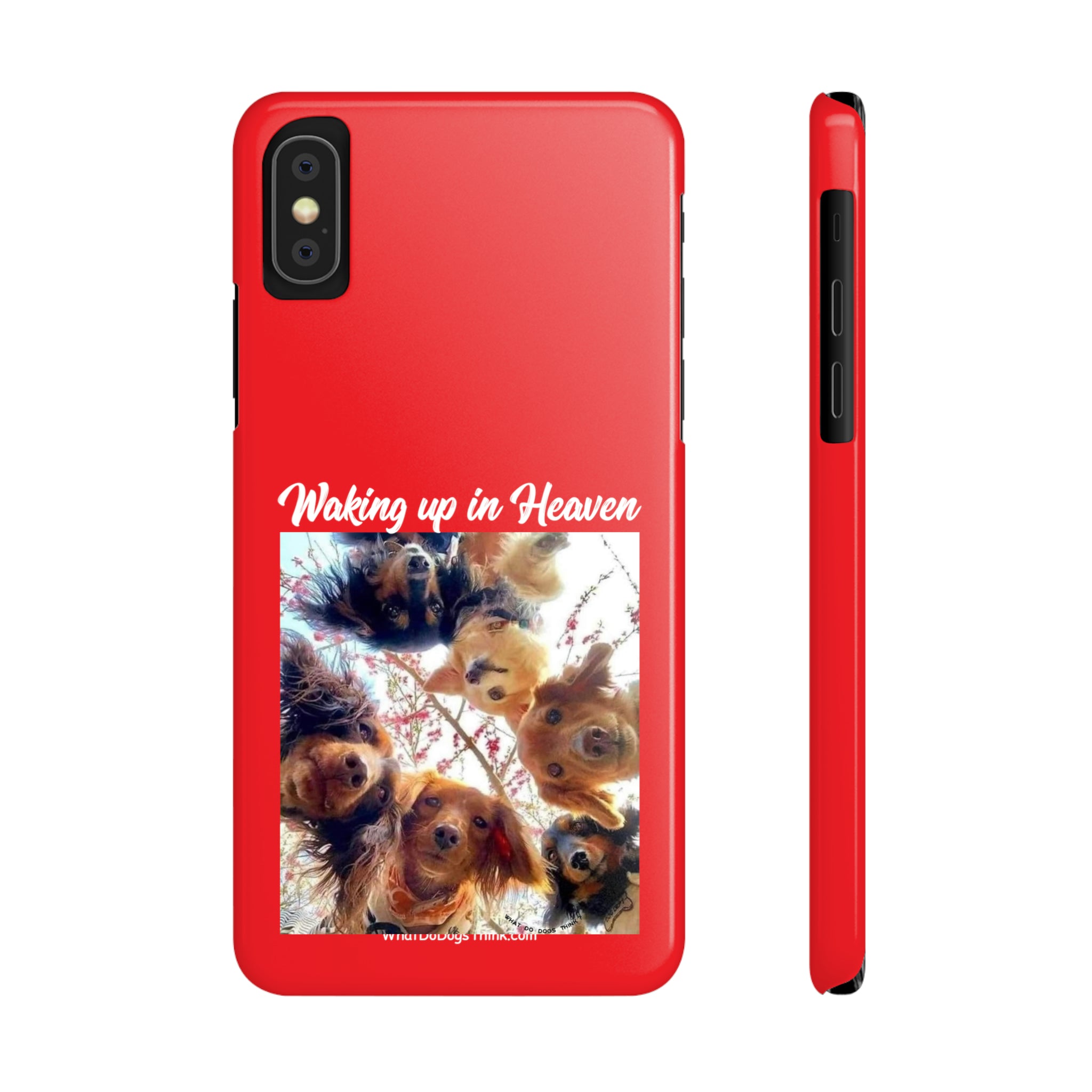 Waking Up In Heaven Red Slim Phone Cases