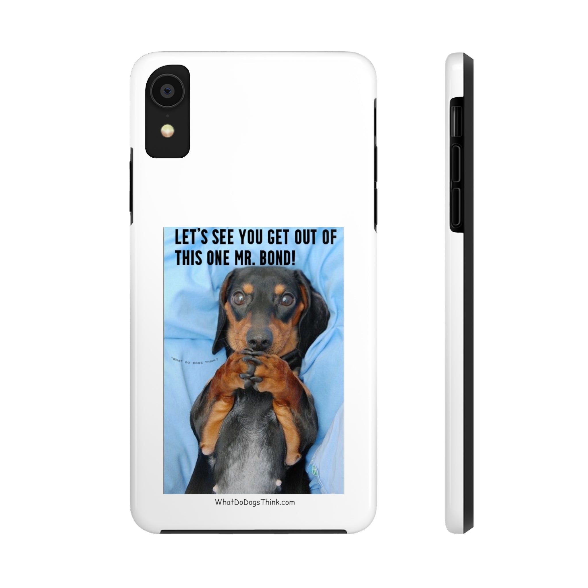 Mr Bond White Tough Phone Cases