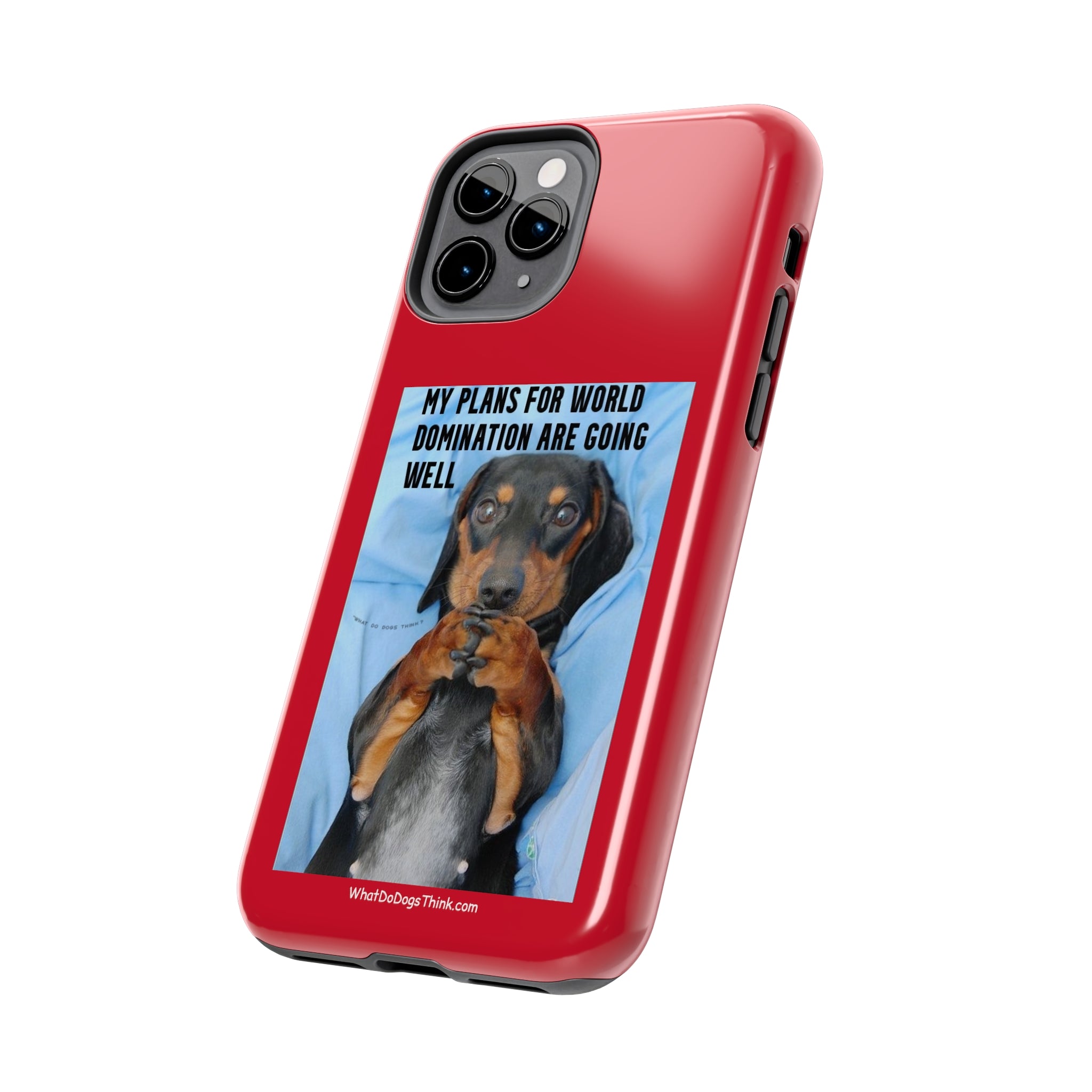 World Domination Red Tough Phone Cases