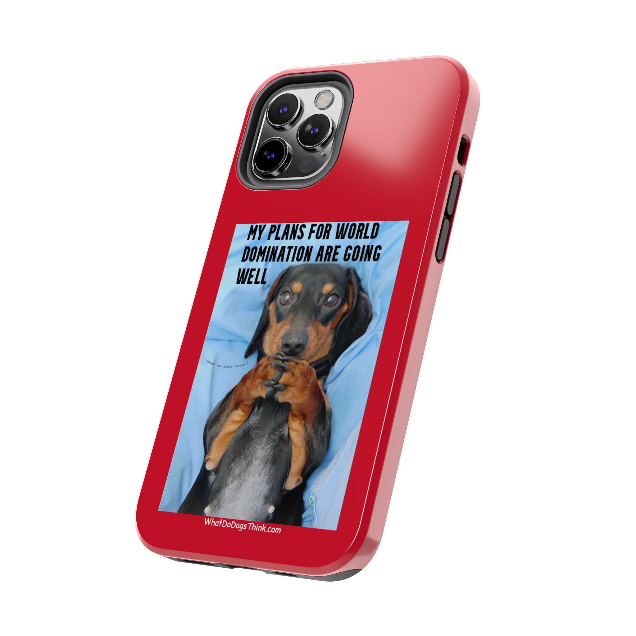 World Domination Red Tough Phone Cases