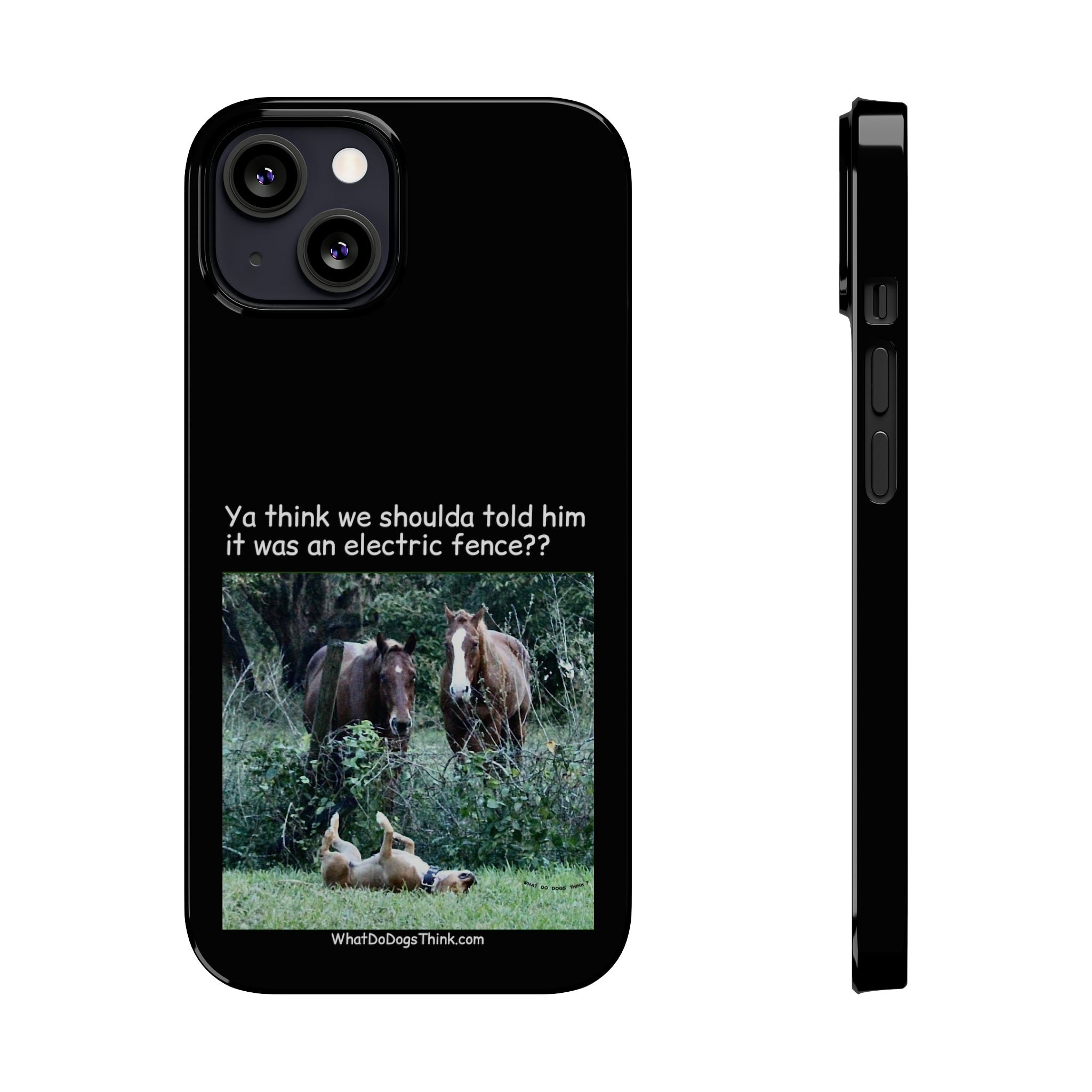 Electric Fence Black Slim Phone Case