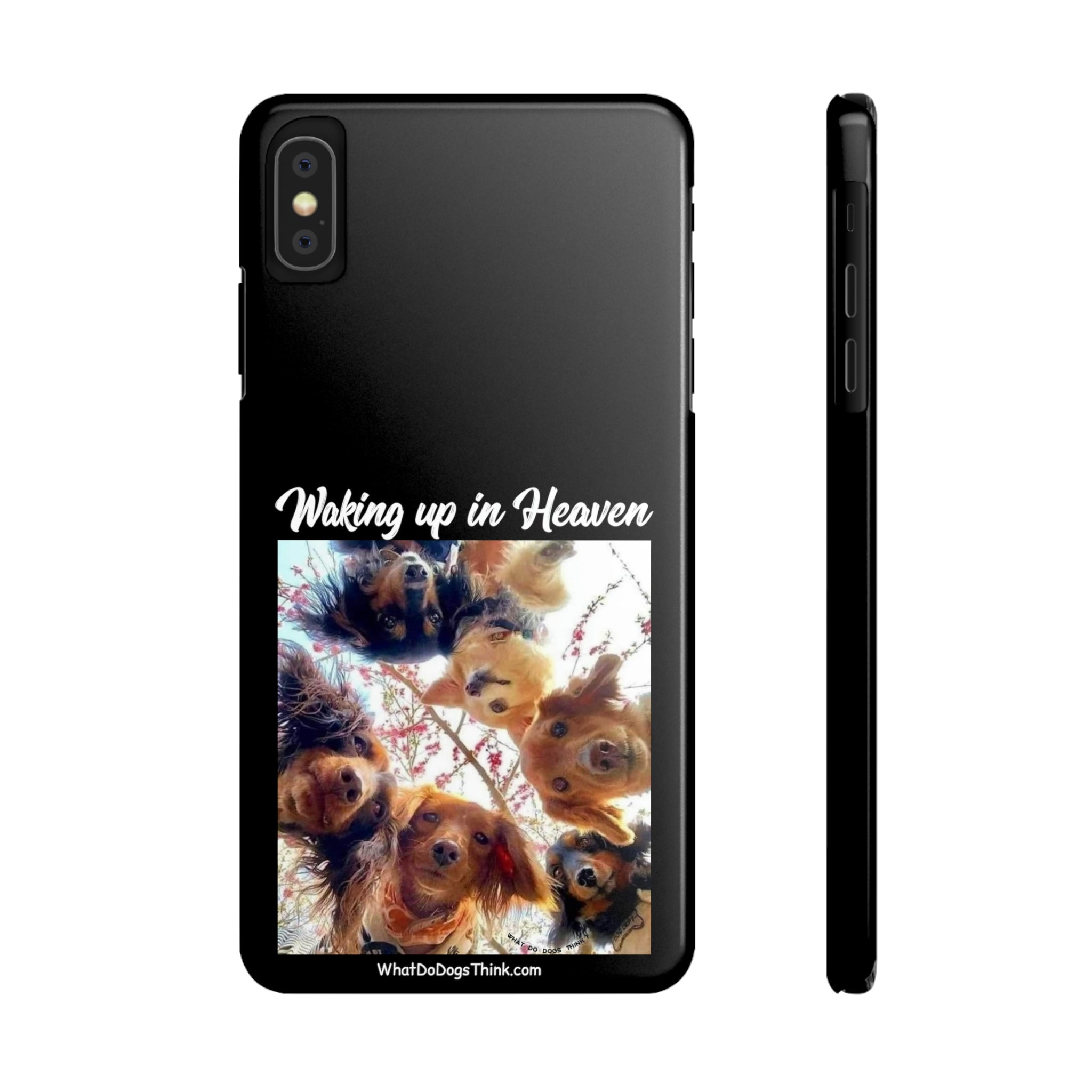 Waking Up In Heaven Black Slim Phone Cases