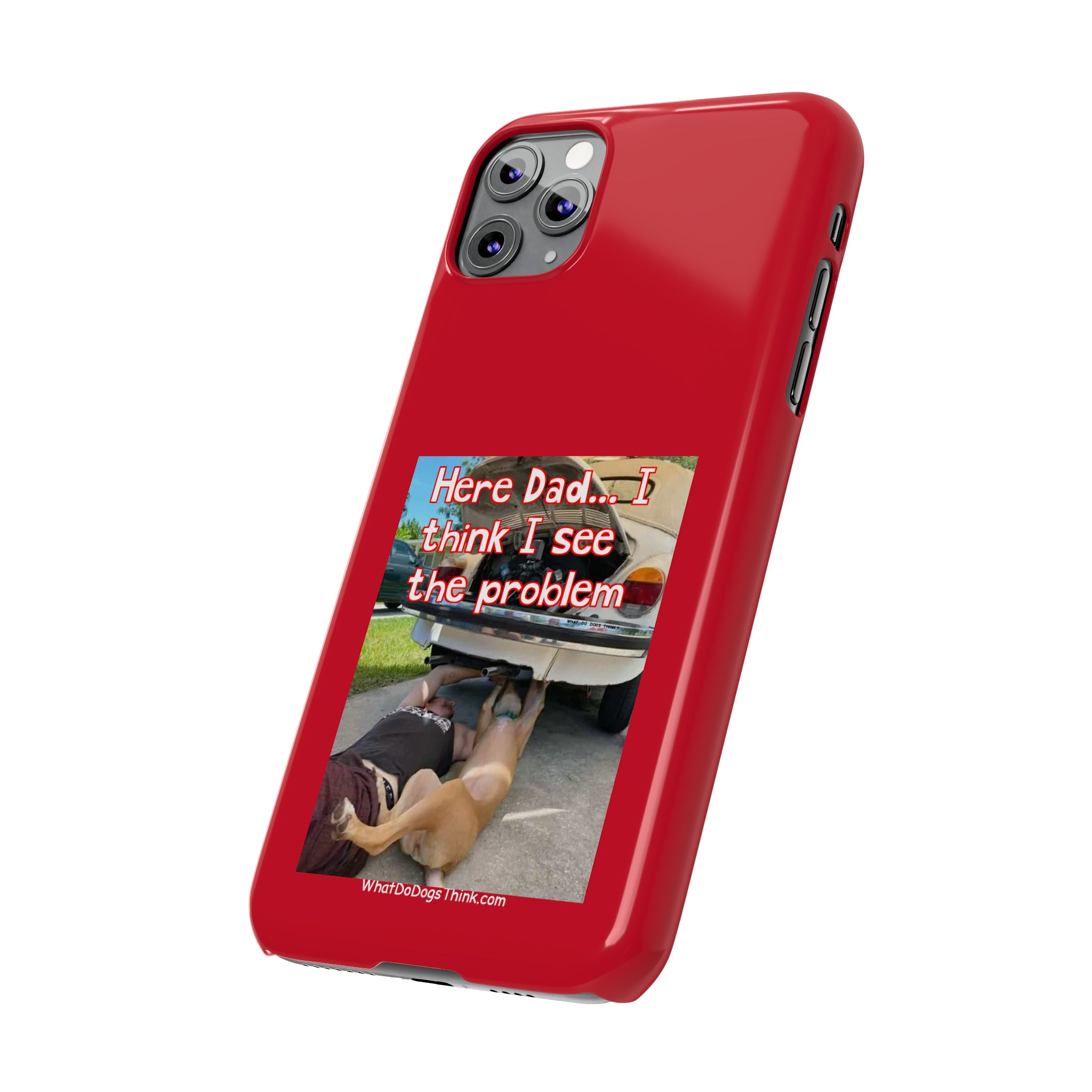 Here Dad Red Slim Phone Cases