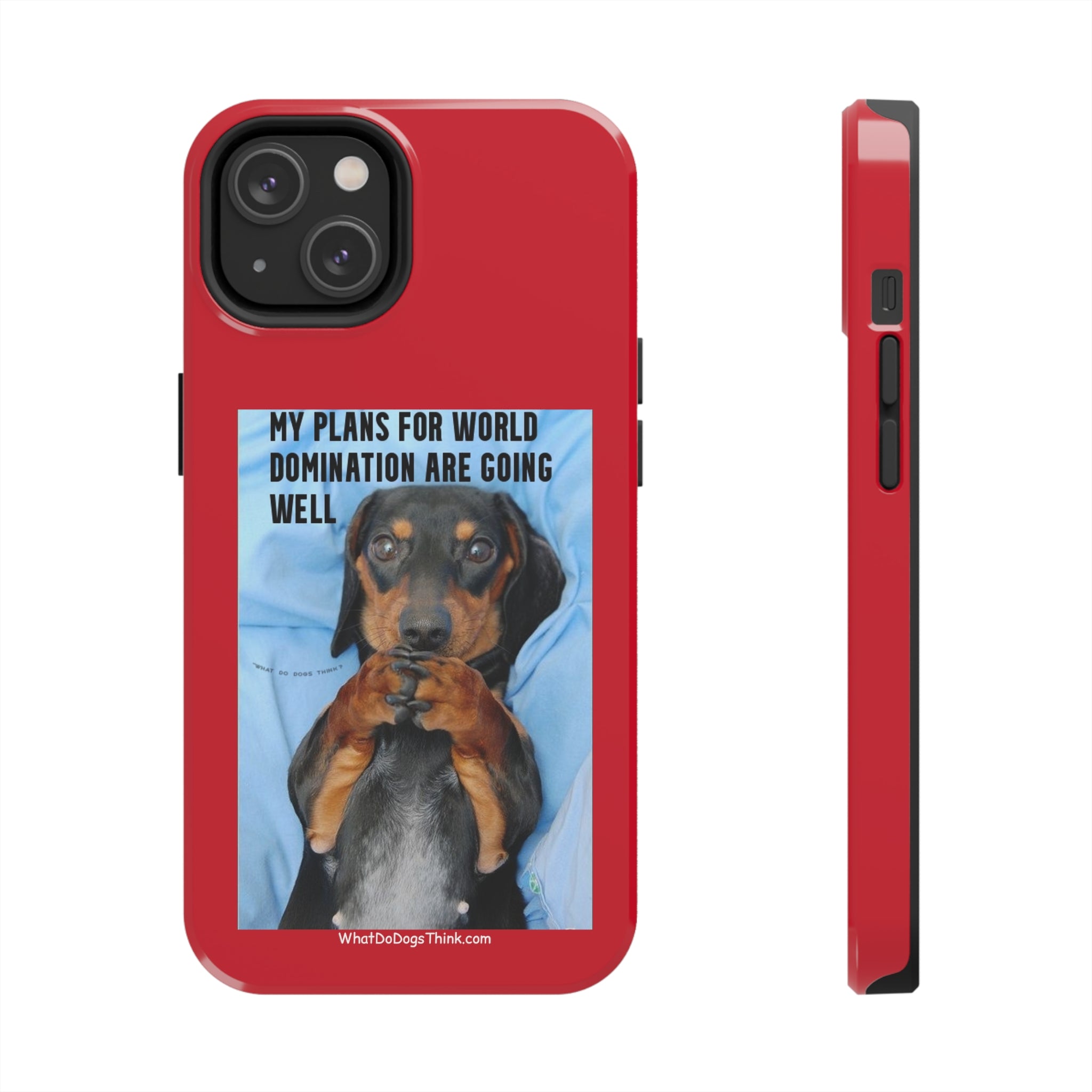 World Domination Red Tough Phone Cases