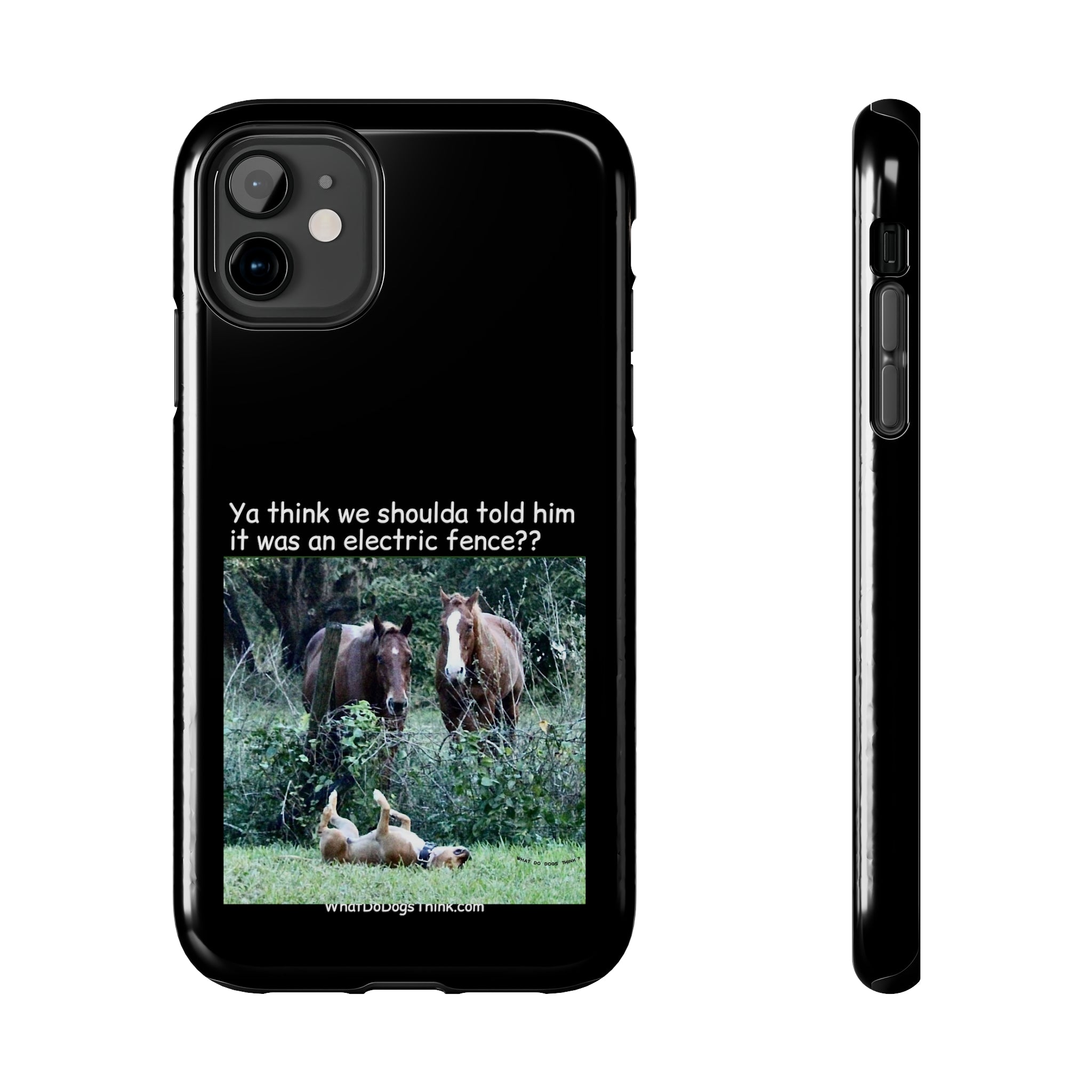 Electric Fence Black Tough Phone Cases