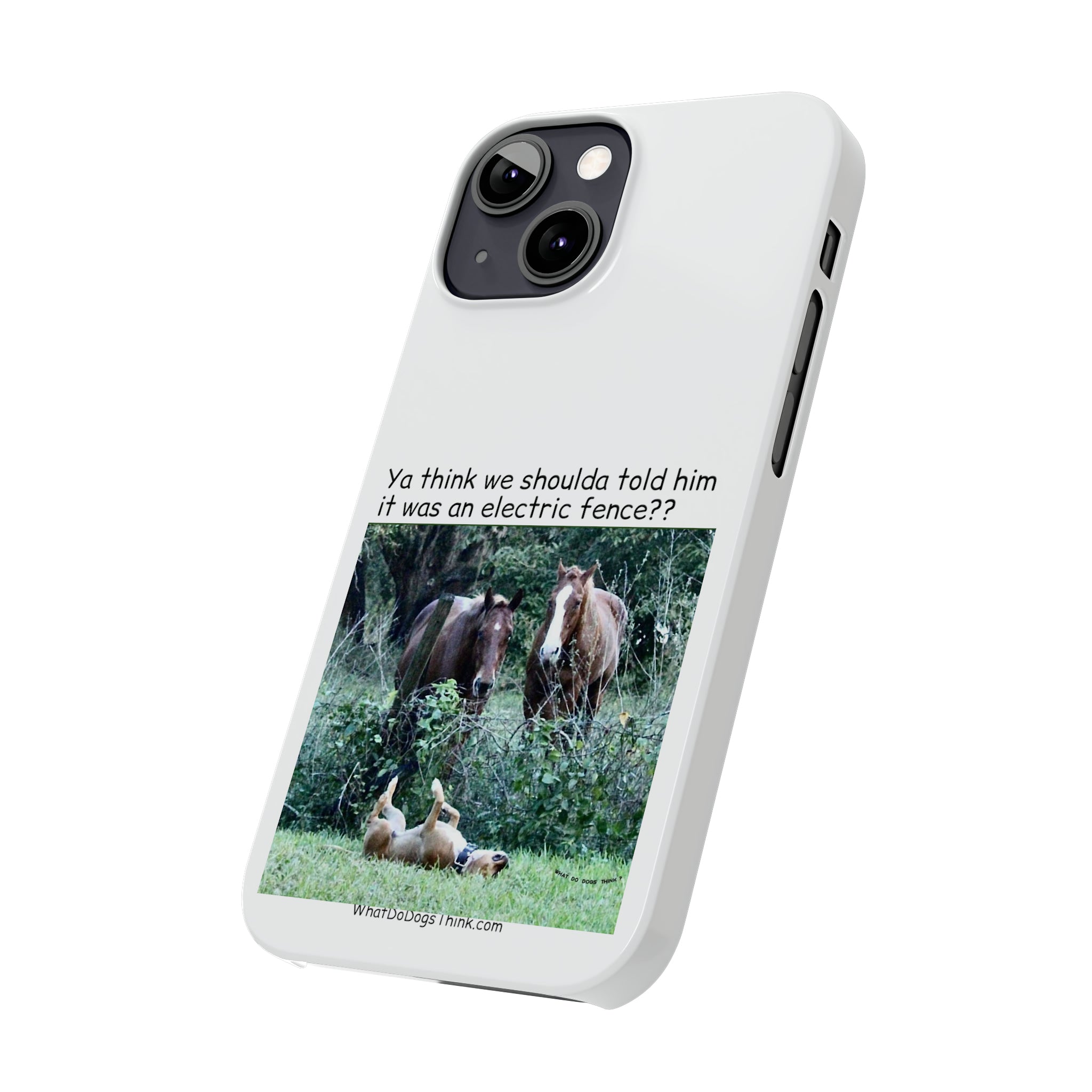 Electric Fence White Slim Phone Case