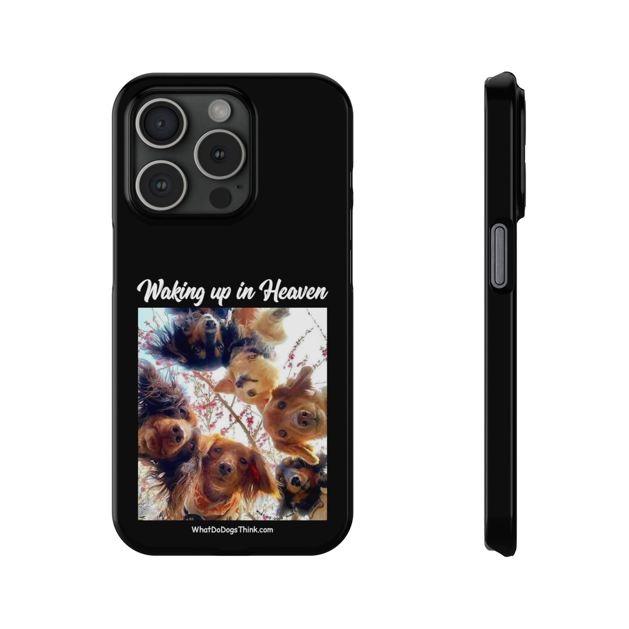Waking Up In Heaven Black Slim Phone Cases
