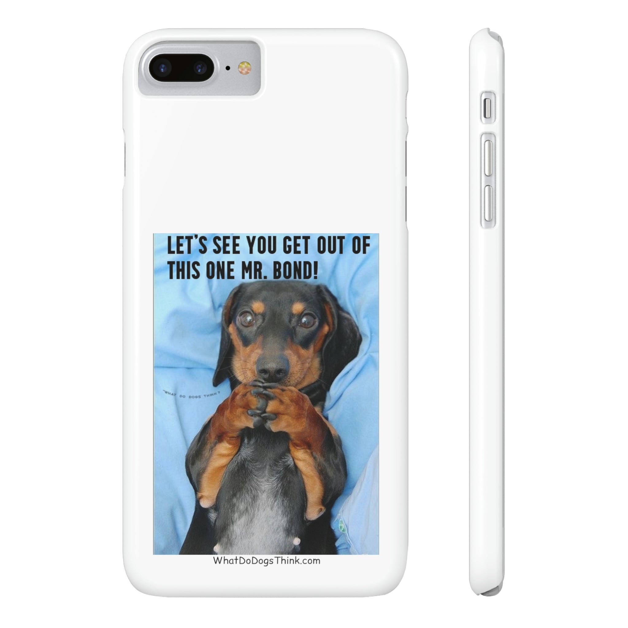 Mr. Bond White Slim Phone Cases