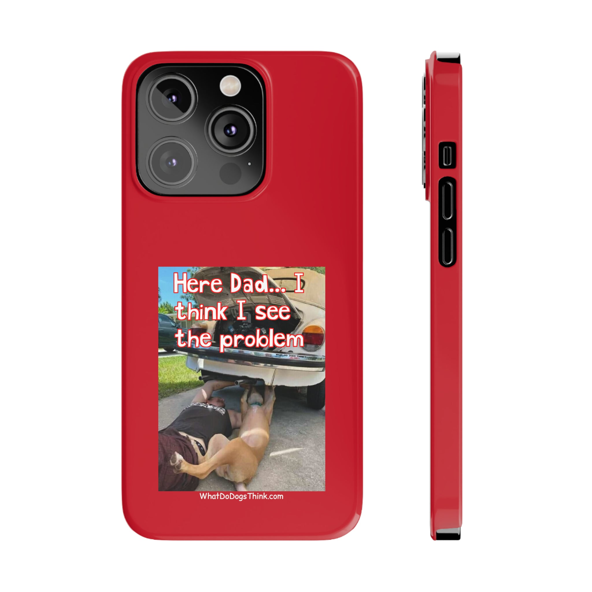 Here Dad Red Slim Phone Cases
