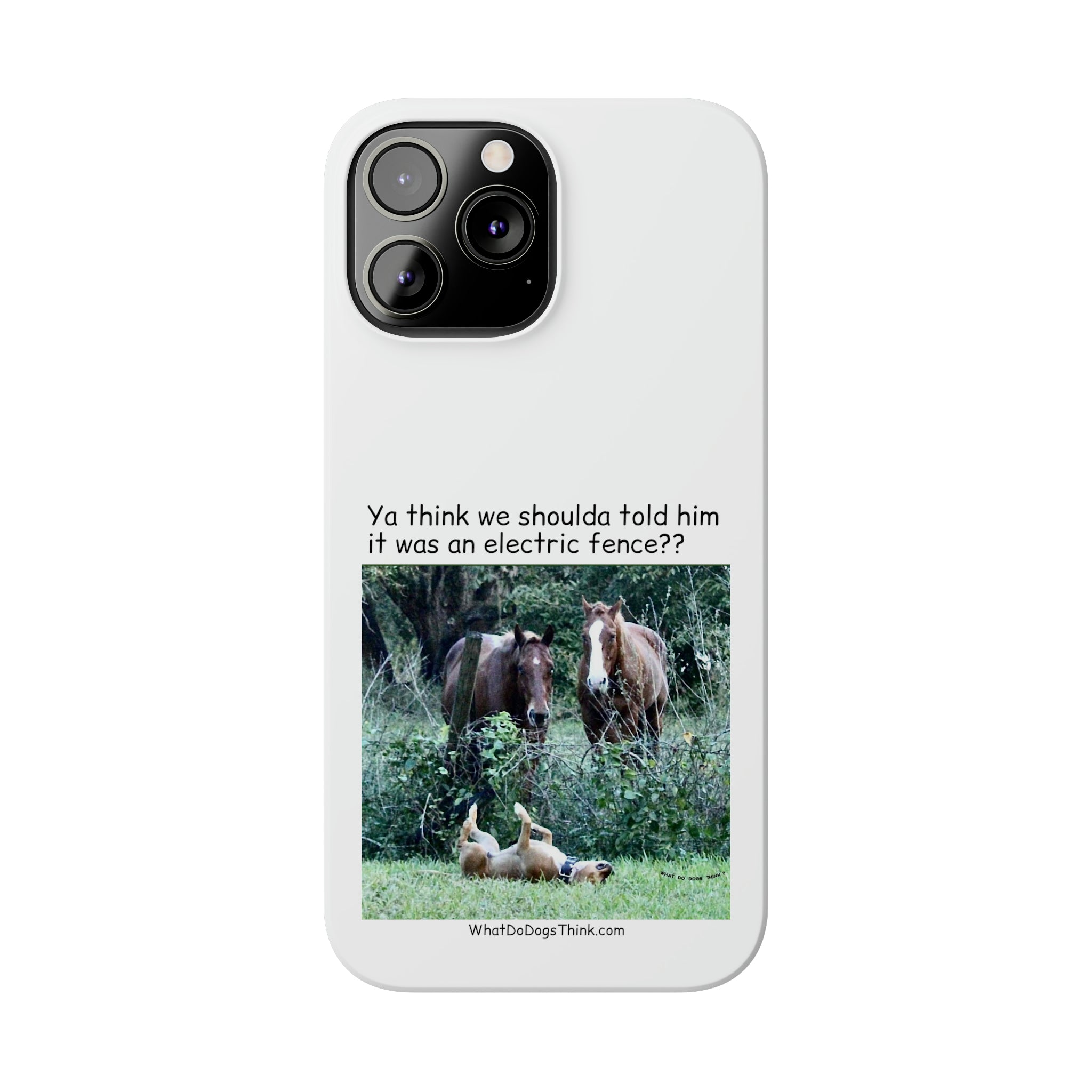 Electric Fence White Slim Phone Case