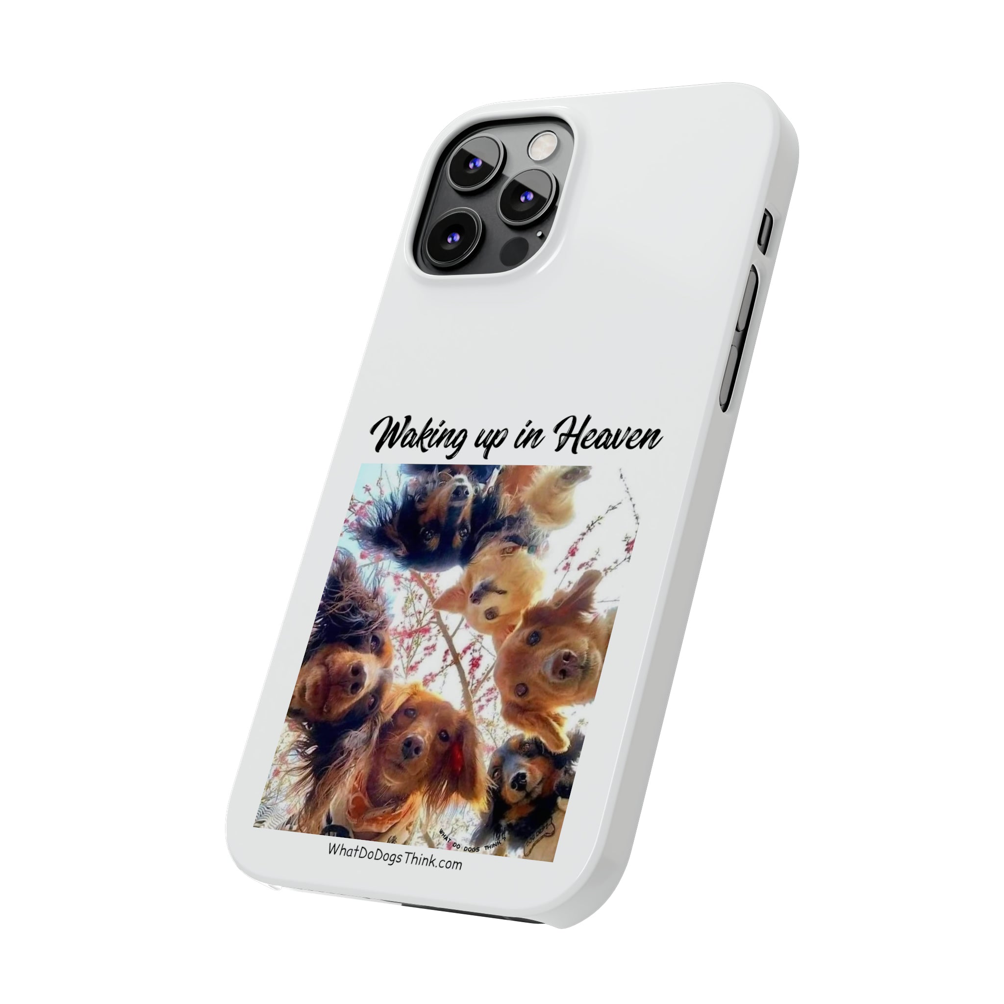 Waking Up In Heaven White Slim Phone Cases